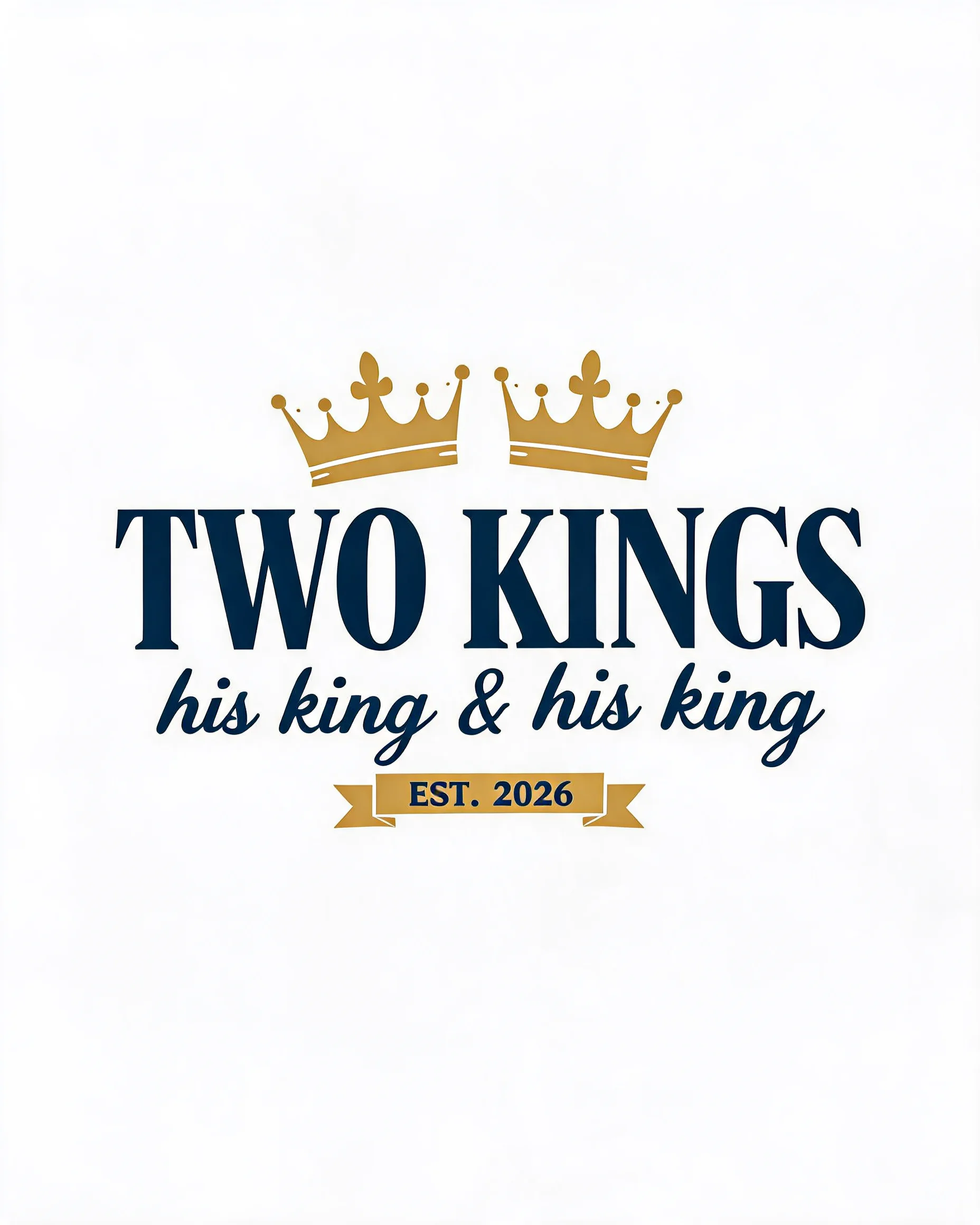 Two Kings Matching Couple Personalized Shirt