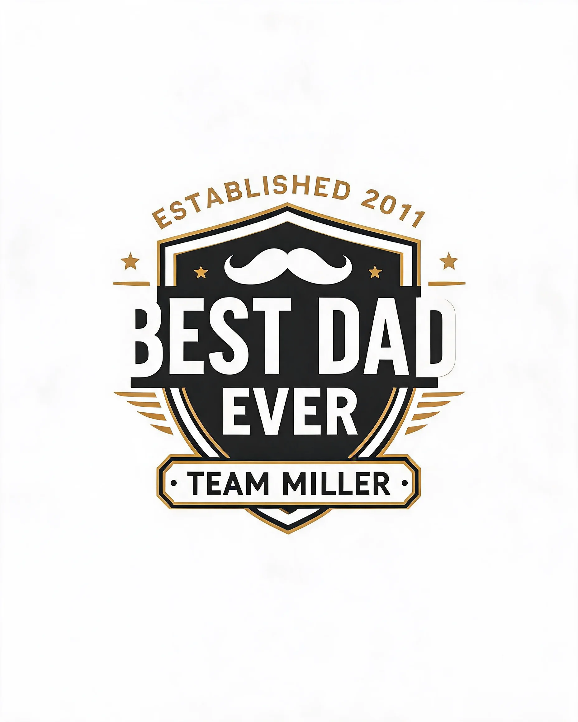 Best Dad Ever Est Personalized Father's Day Shirt