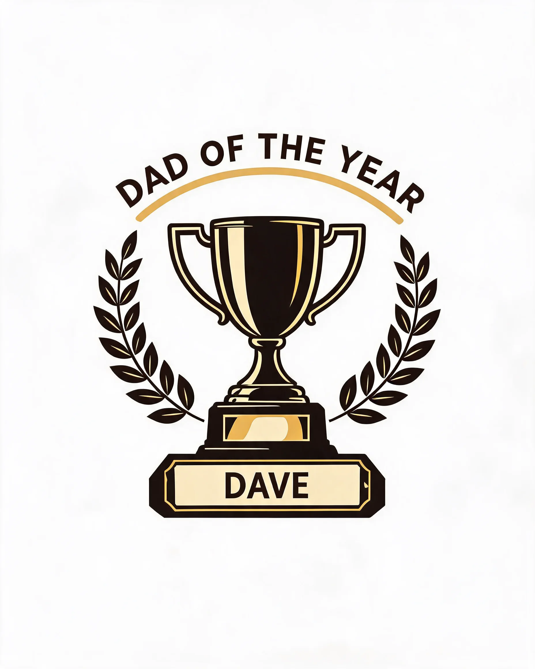 Dad Of The Year Trophy Personalized Father's Day Shirt