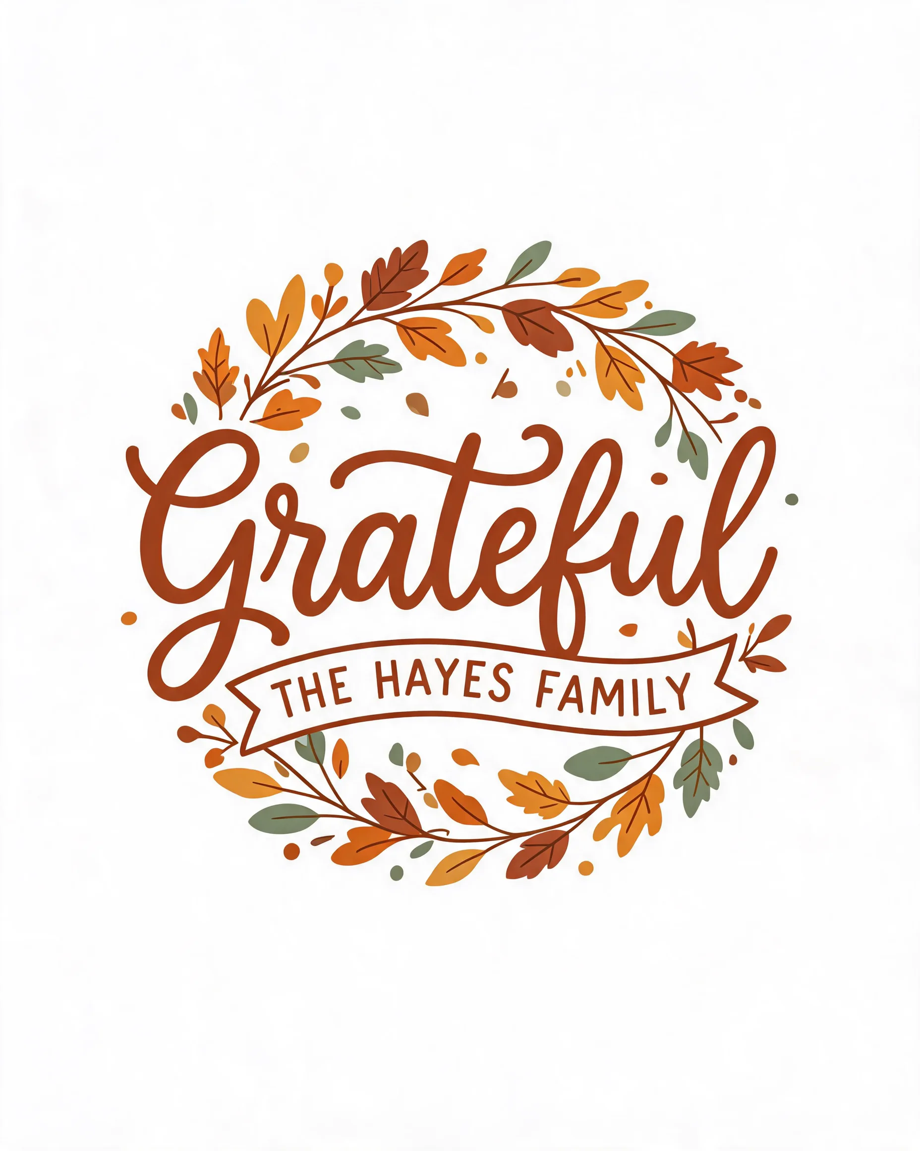 Grateful Heart Thanksgiving Family Personalized Shirt