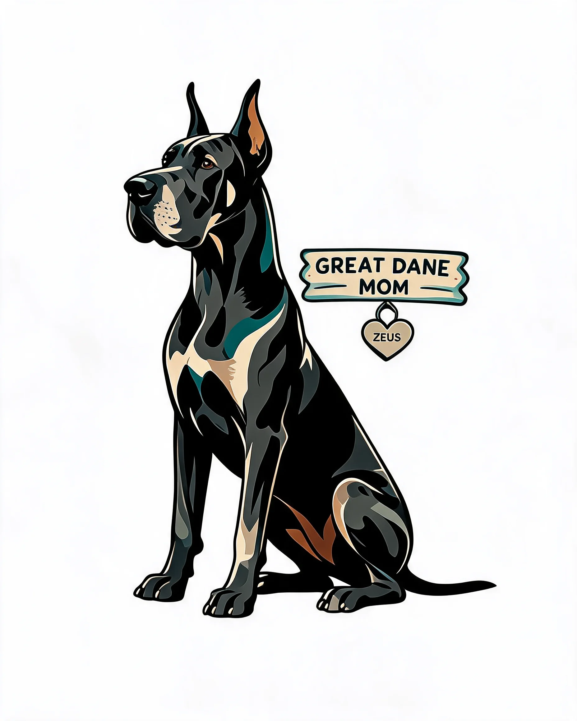Great Dane Mom Personalized Dog Shirt