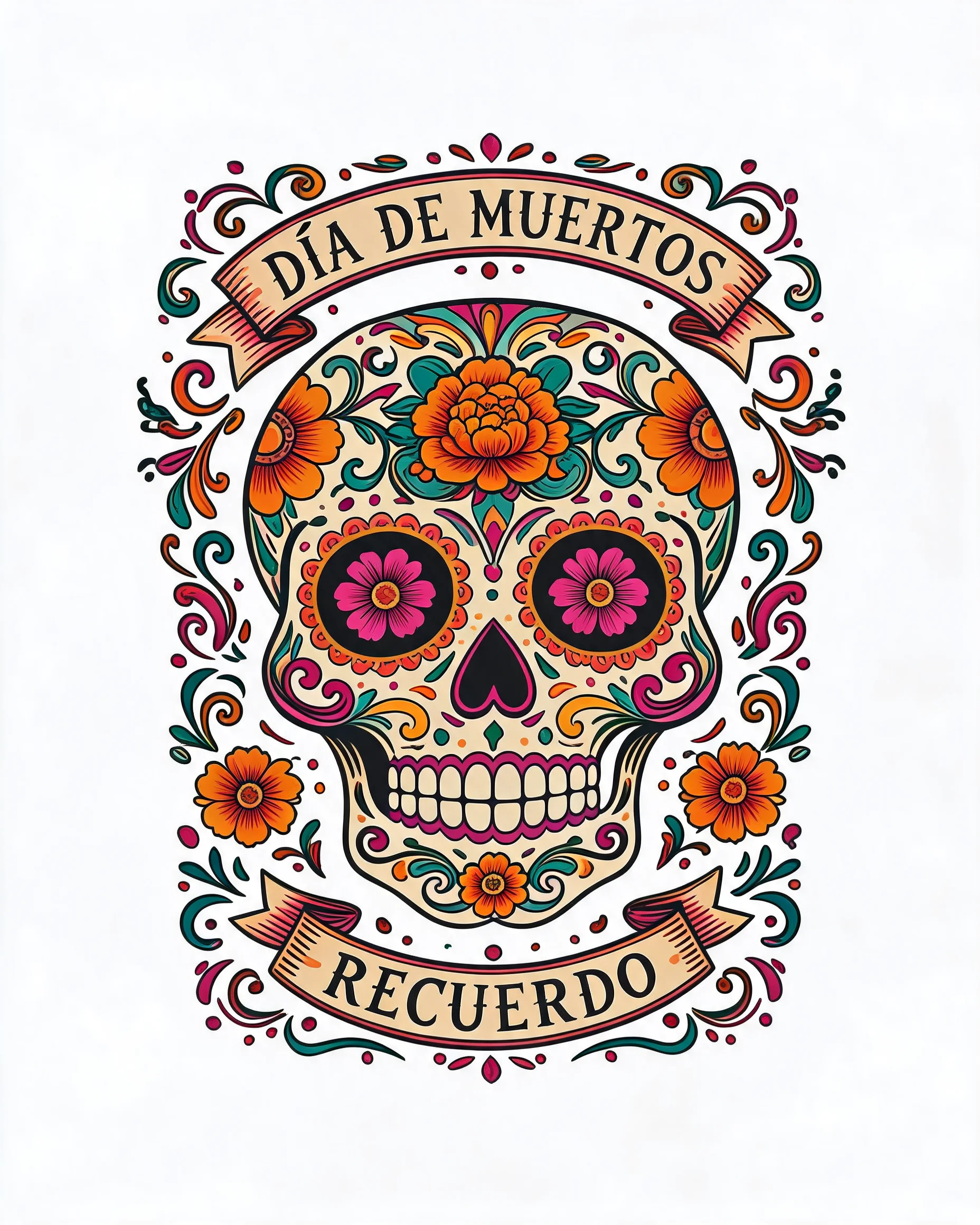 Día de Muertos Sugar Skull Personalized Shirt