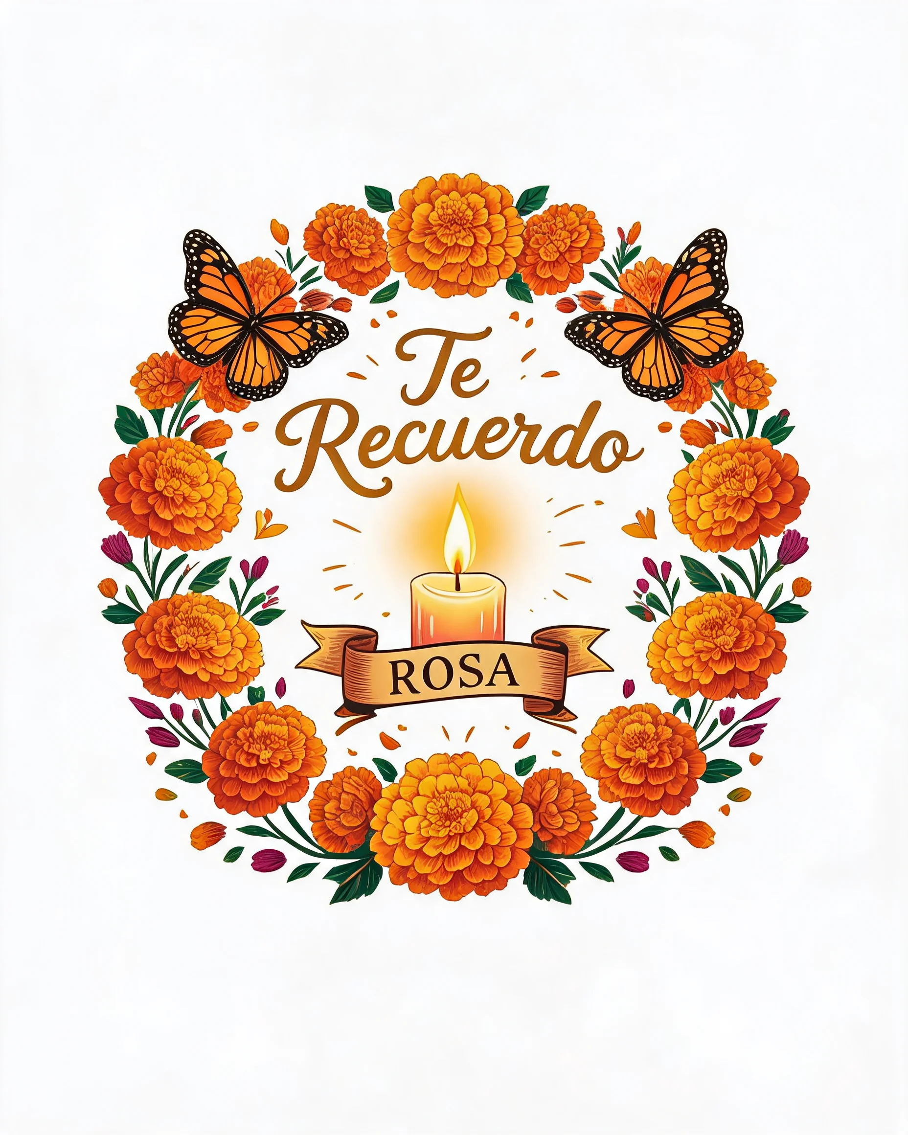 Marigold Remembrance Día de Muertos Personalized Shirt