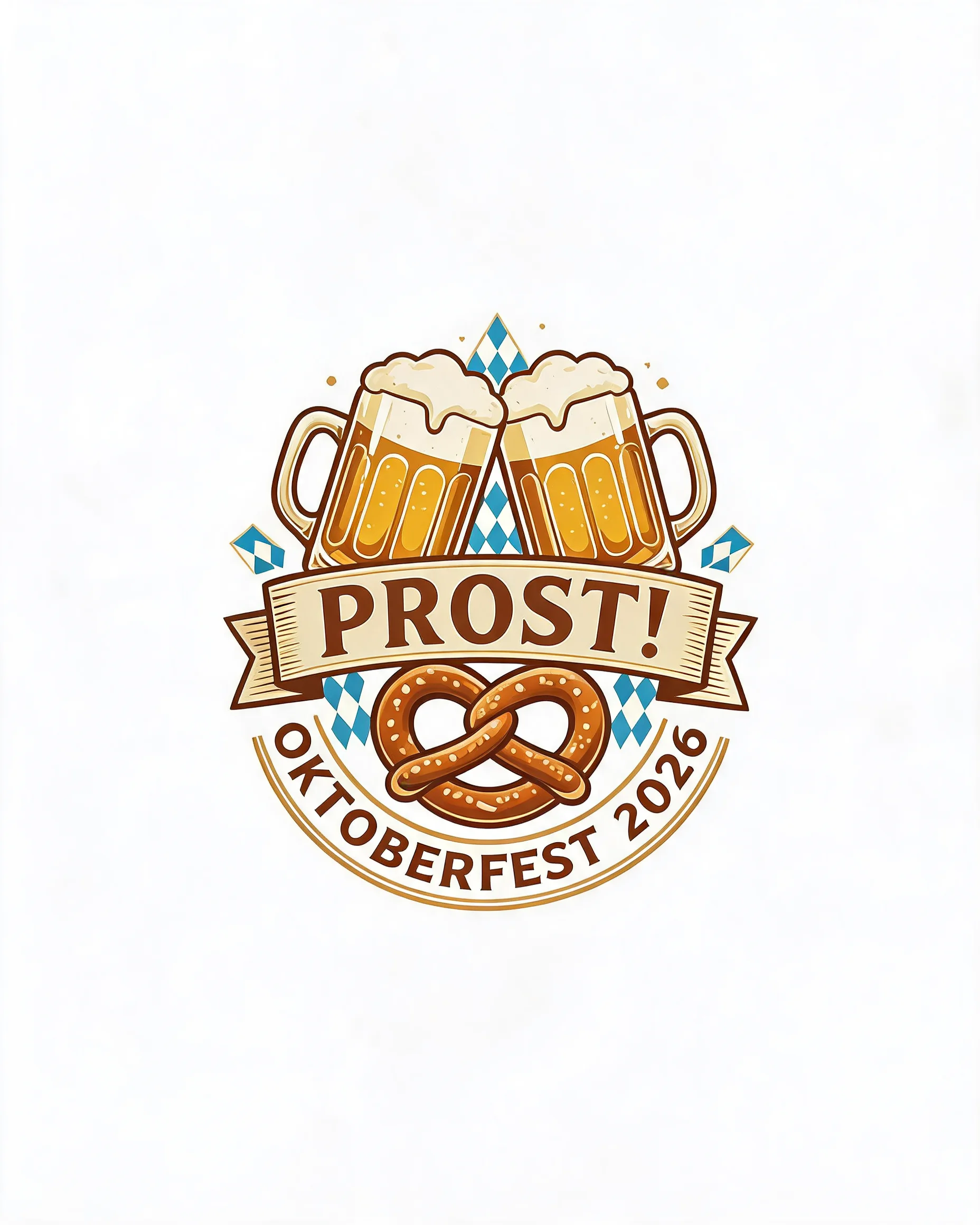 Prost Oktoberfest Beer & Pretzel Personalized Shirt