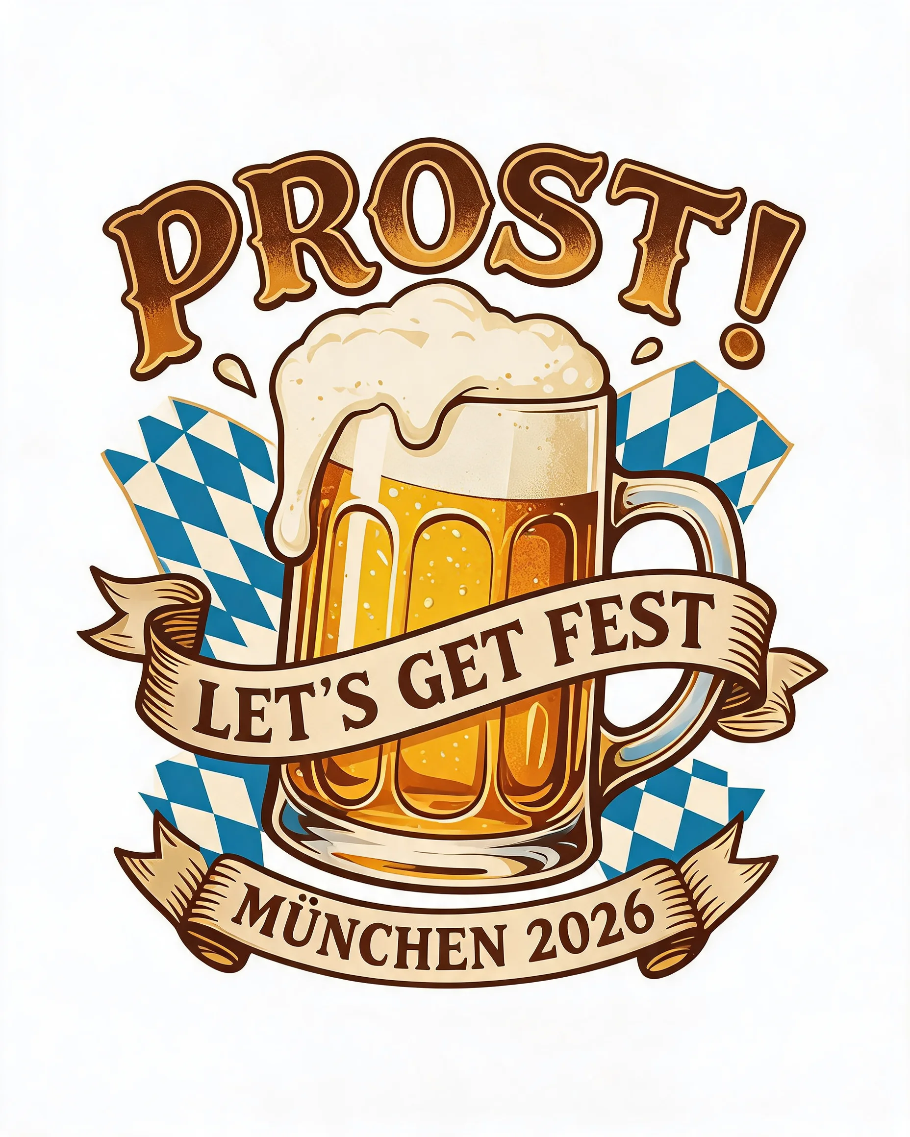 Prost Let's Get Fest Oktoberfest Personalized Shirt