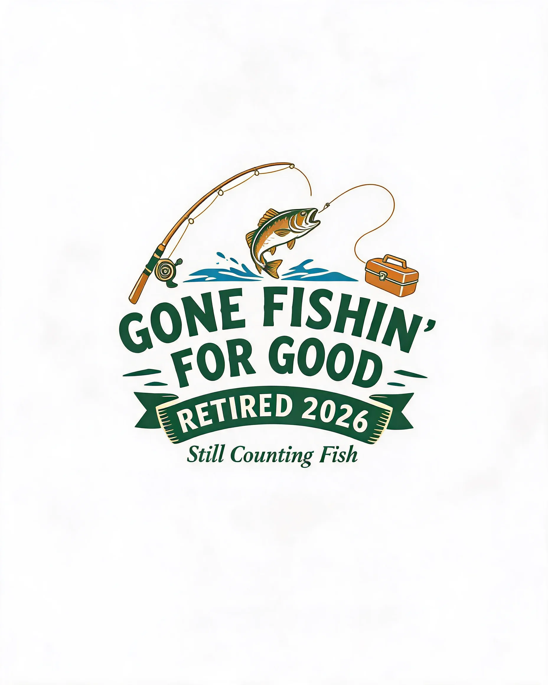 Retired Gone Fishin' Personalized Shirt