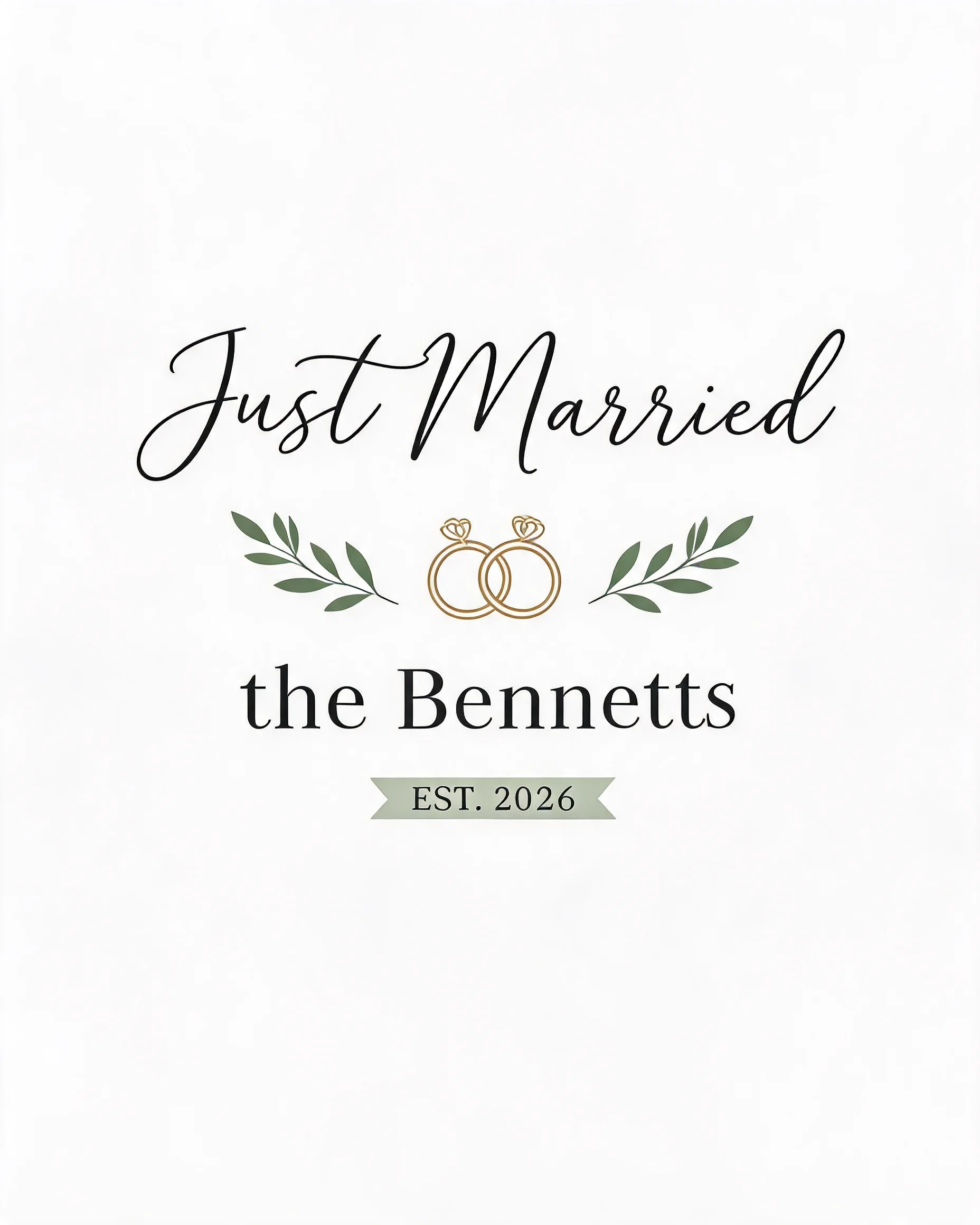 Just Married Est. Personalized Couple Shirt