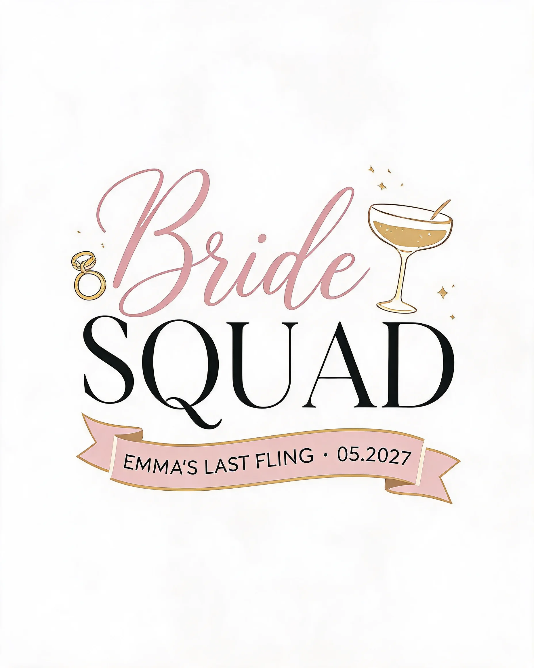 Bride Squad Personalized Bachelorette Shirt