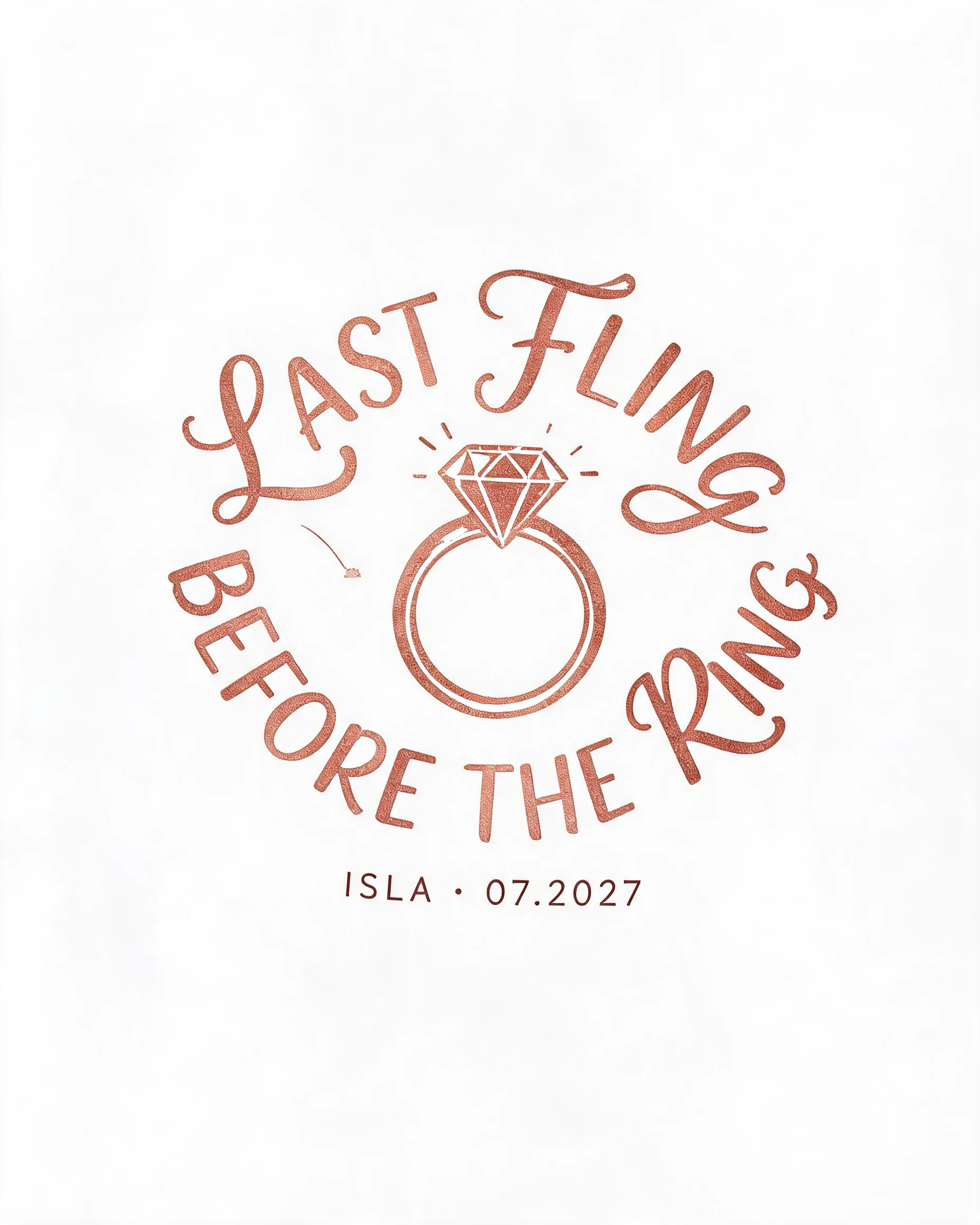 Last Fling Before The Ring Personalized Bachelorette Shirt