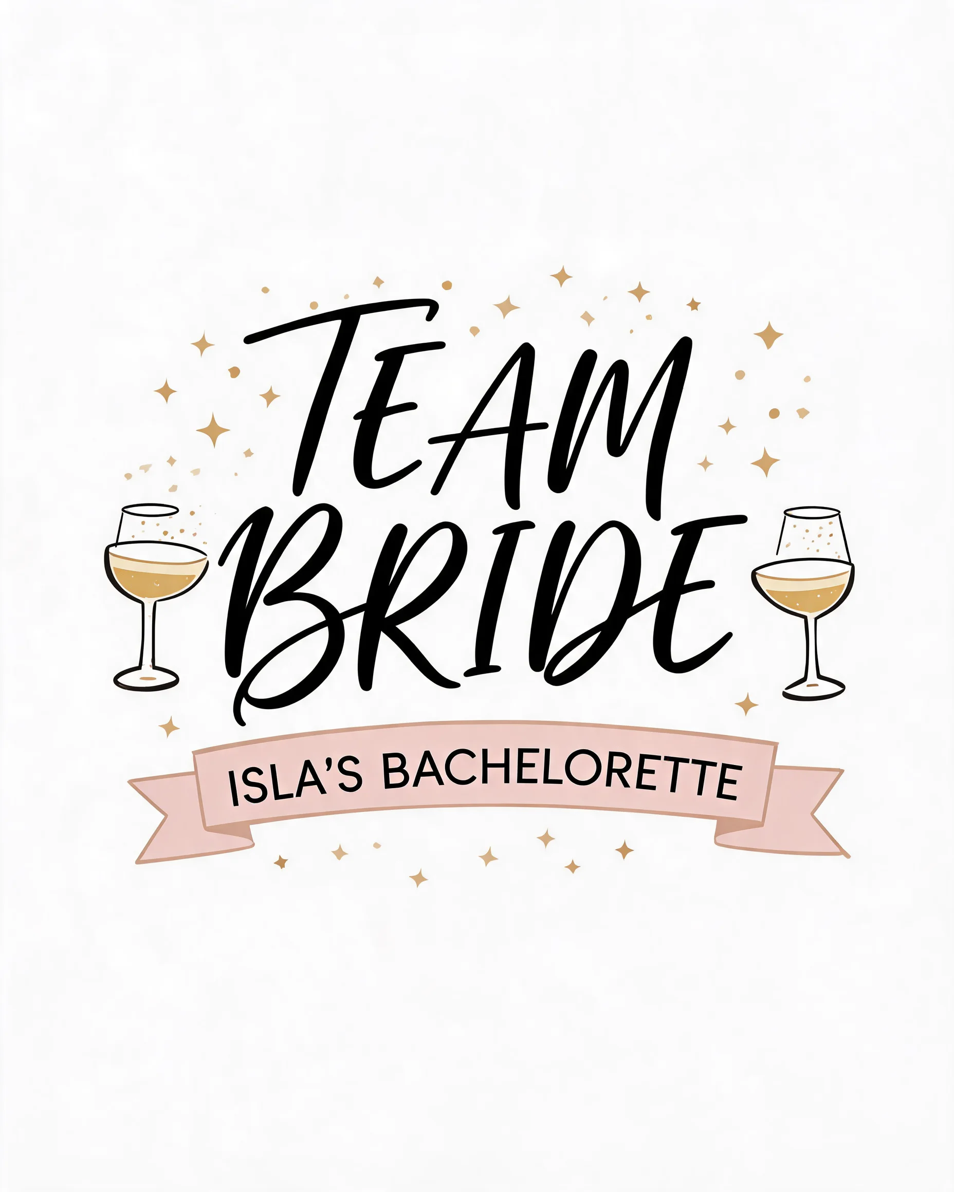 Team Bride Personalized Bachelorette Shirt