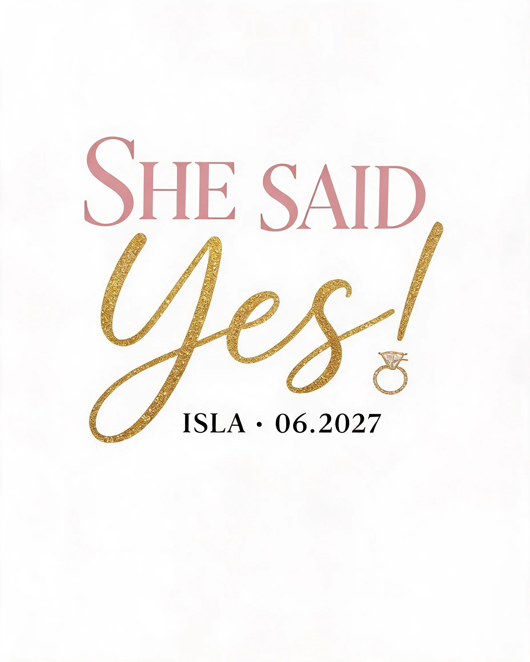 She Said Yes Personalized Bachelorette Shirt