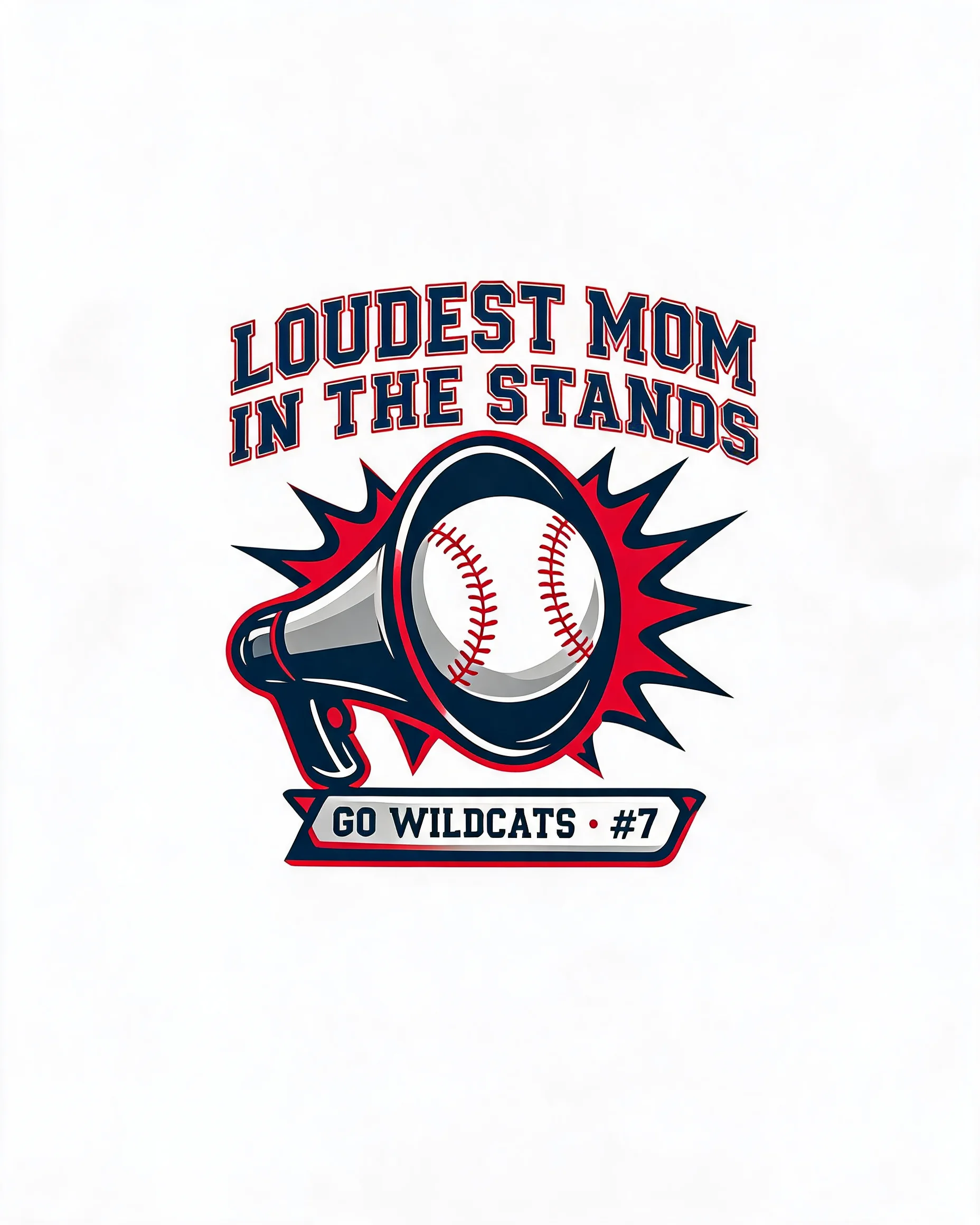 Loudest Mom In The Stands Personalized Baseball Shirt