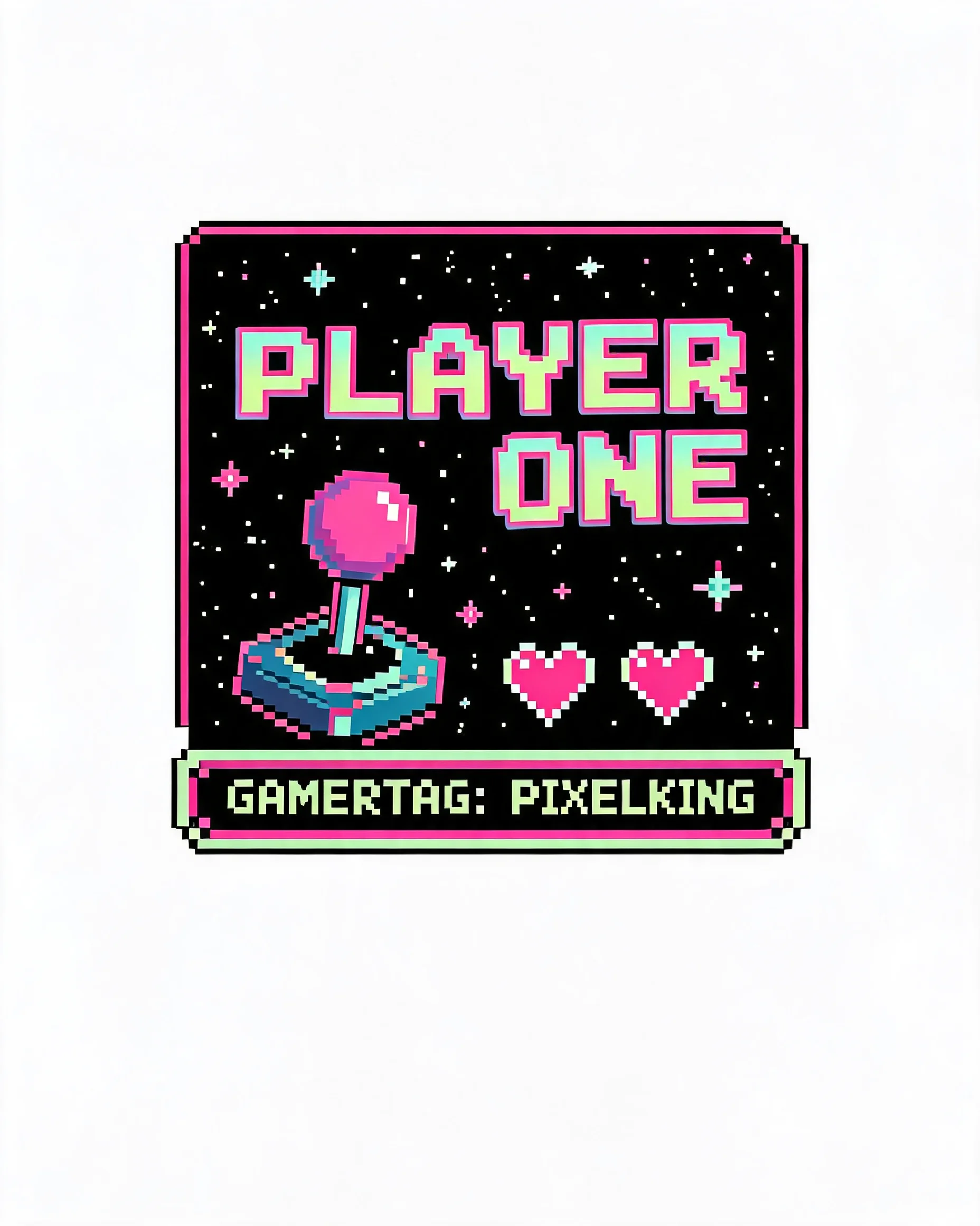 Player One Retro Arcade Personalized Gamer Shirt
