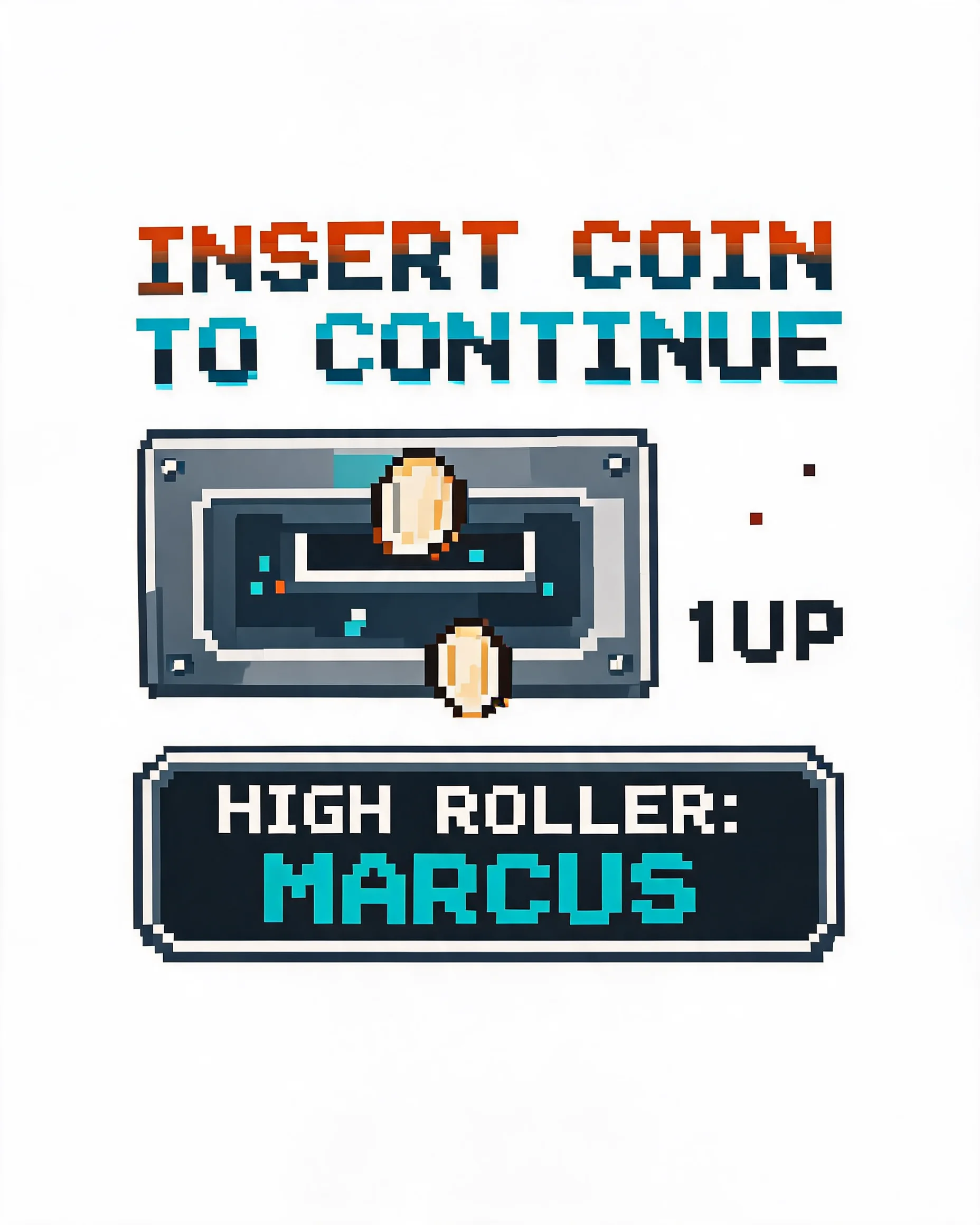 Insert Coin To Continue Personalized Arcade Shirt