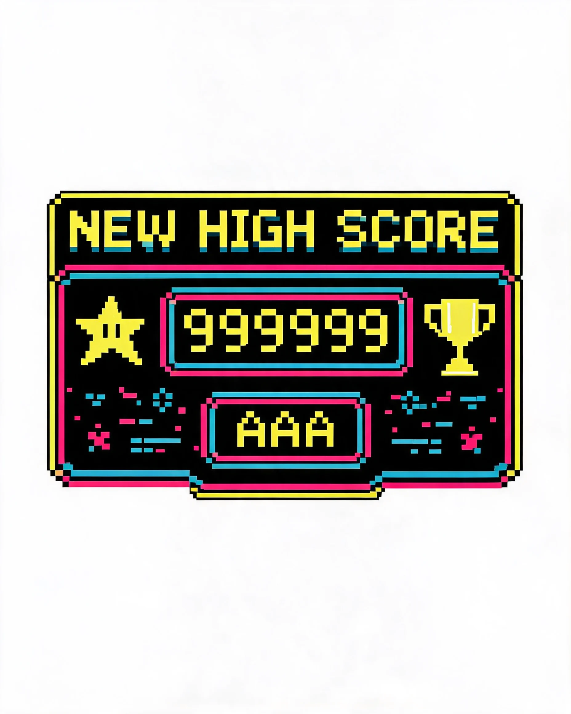New High Score Personalized Arcade Gamer Shirt