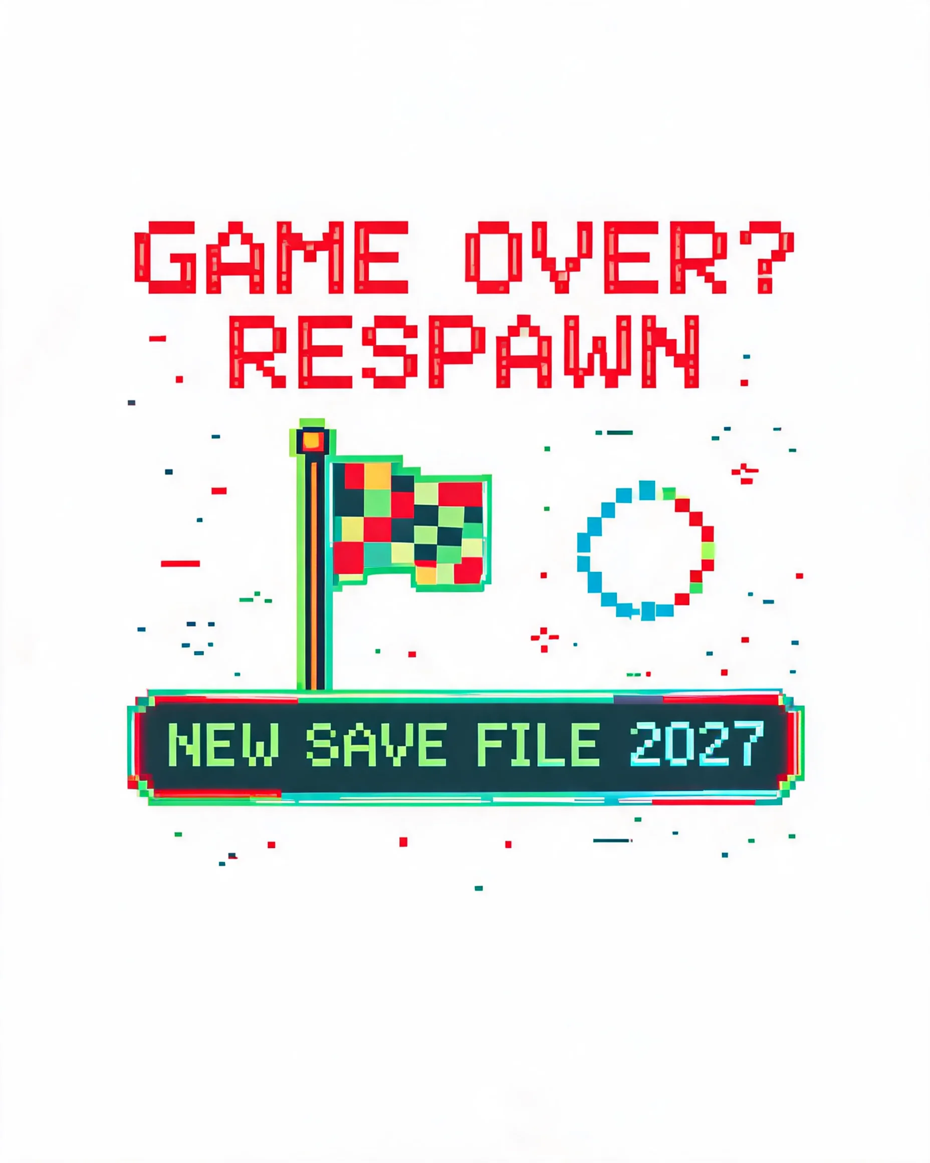 Game Over Respawn New Year Personalized Gamer Shirt