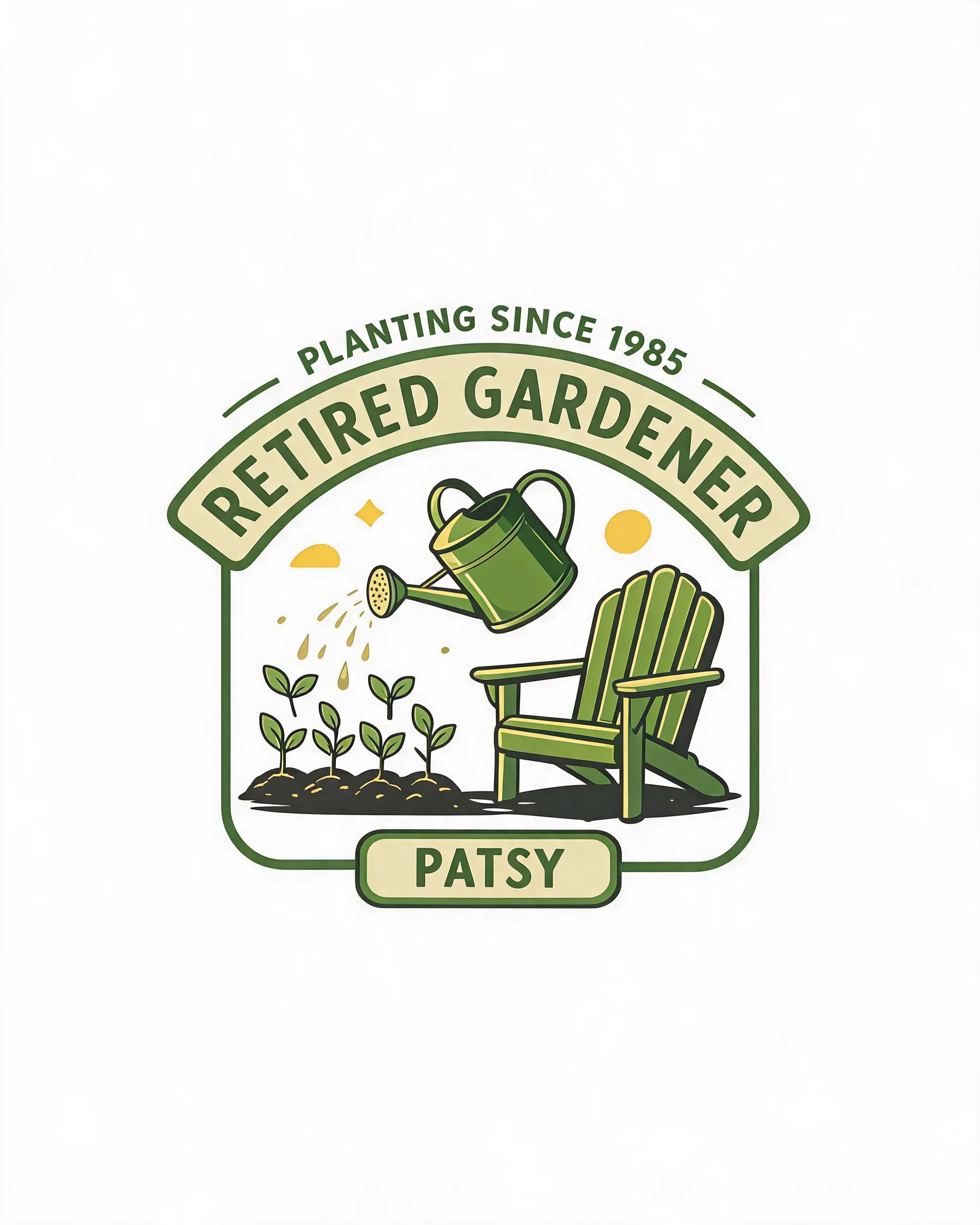 Retired Gardener Planting Since Personalized Shirt