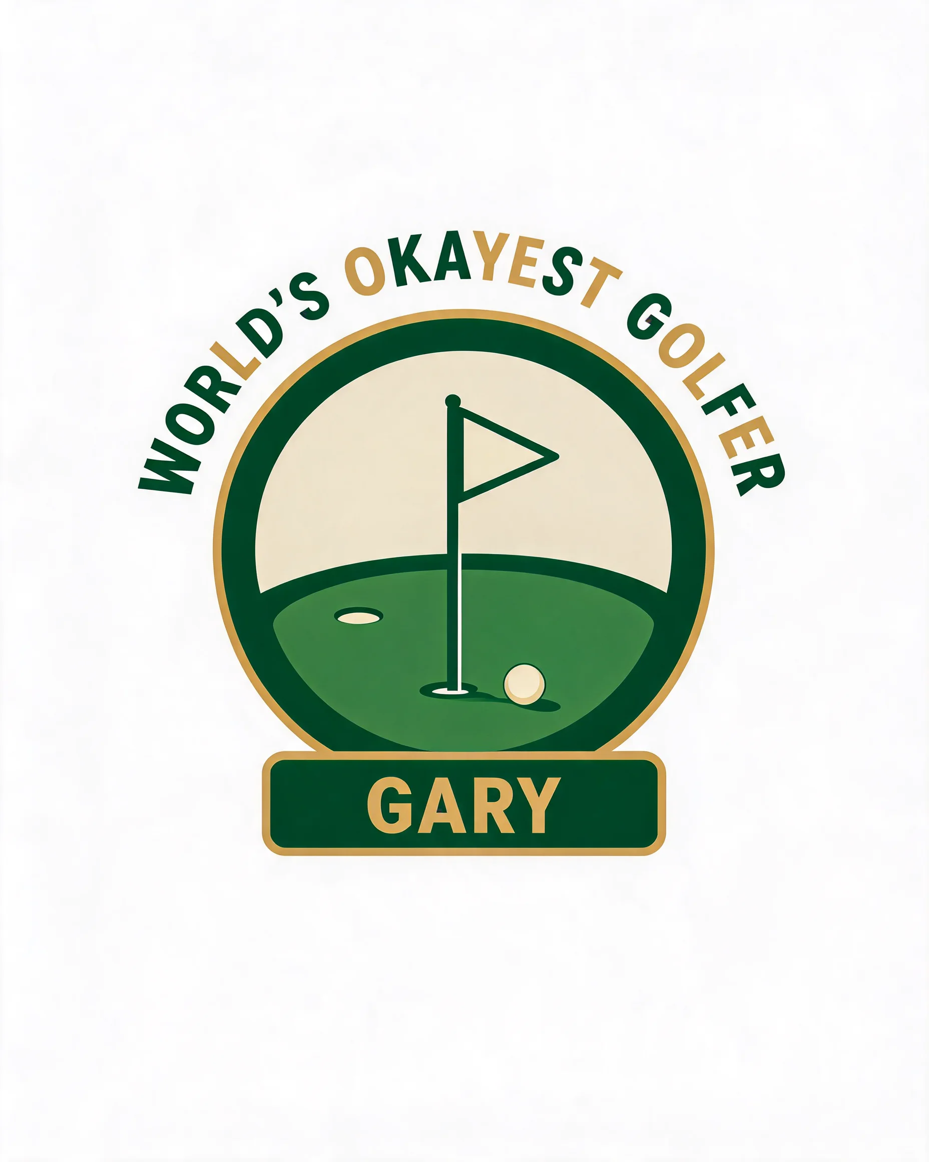 World's Okayest Golfer Personalized Golf Shirt