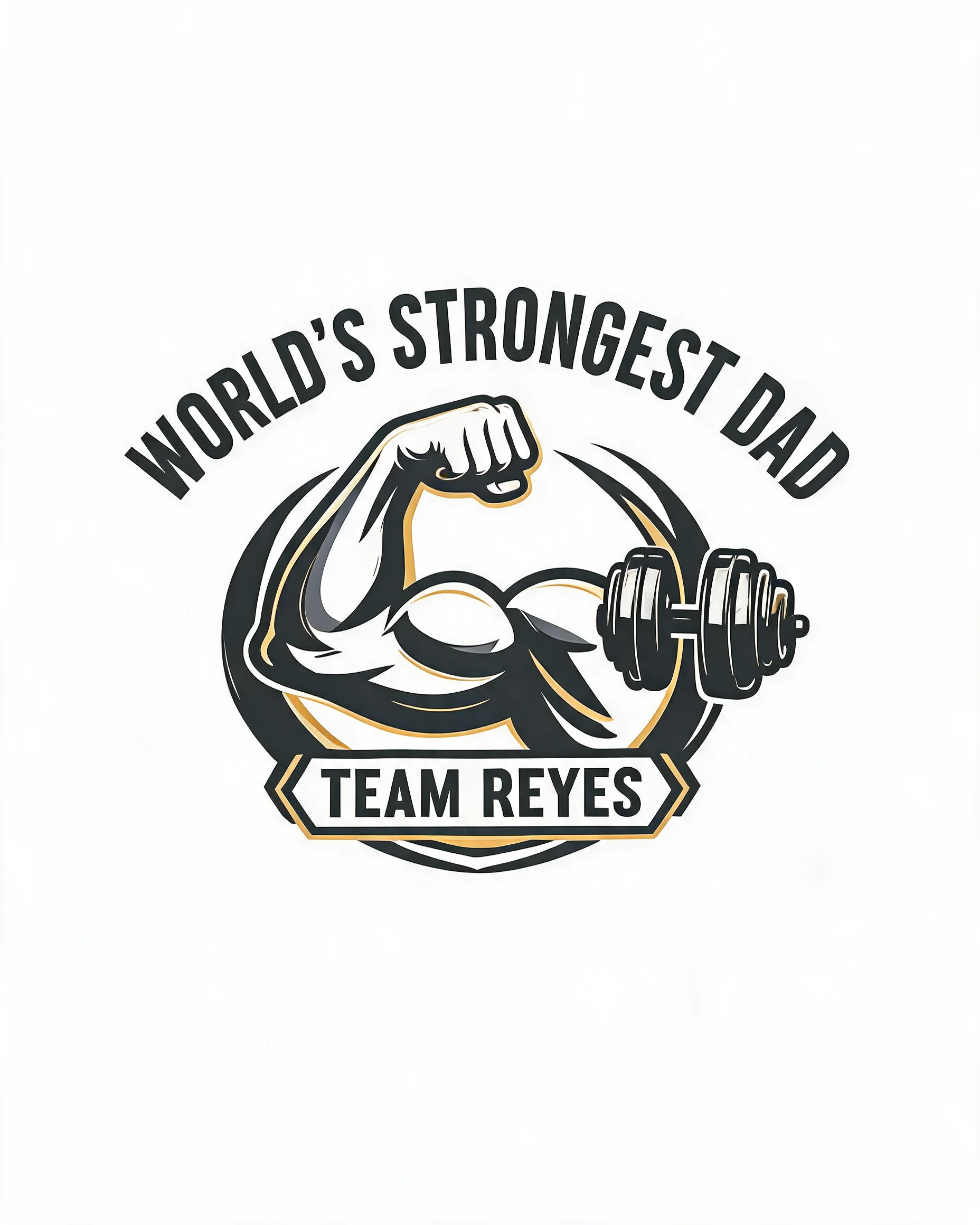 World's Strongest Dad Personalized Gym Shirt