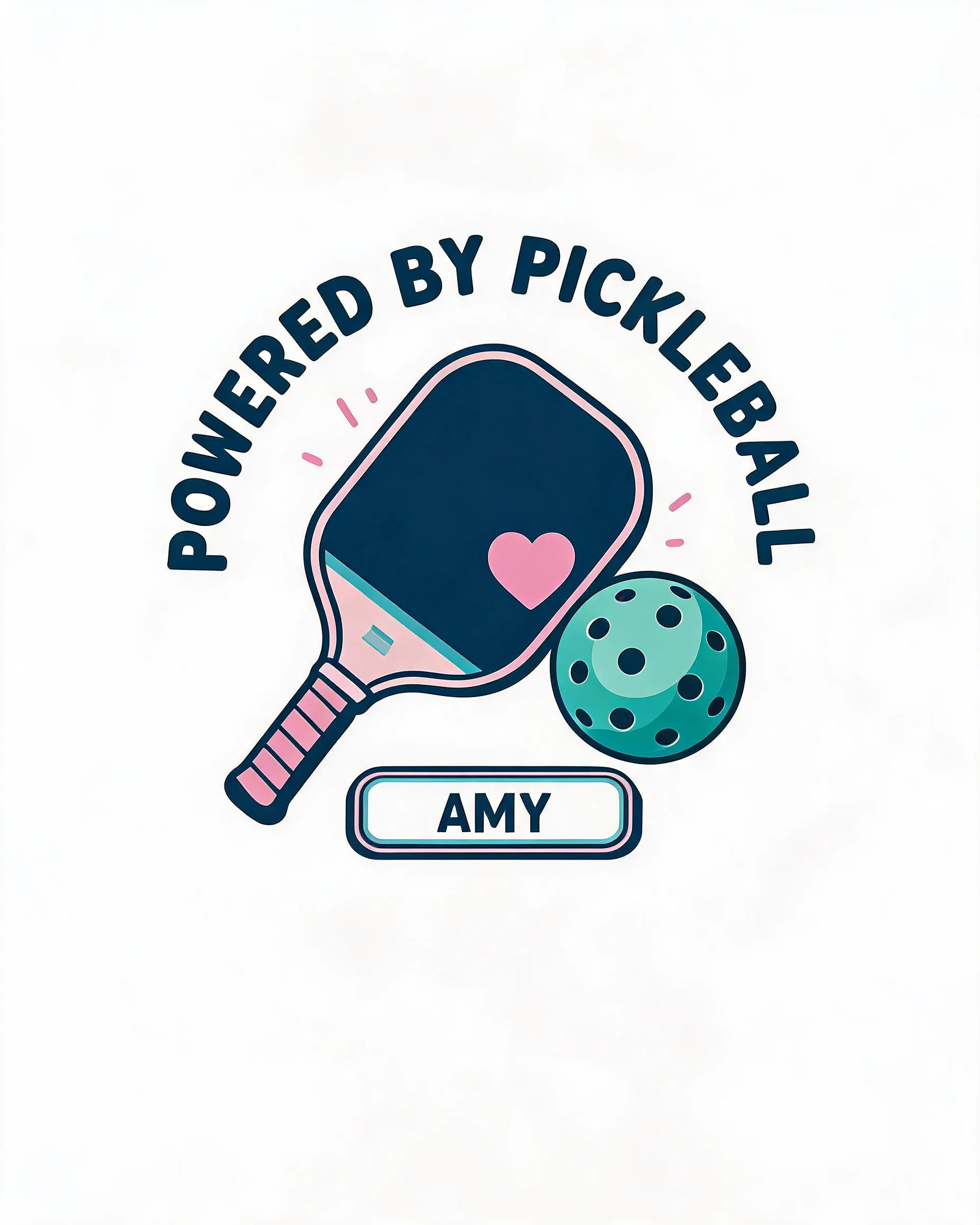 Powered By Pickleball Personalized Pickleball Shirt