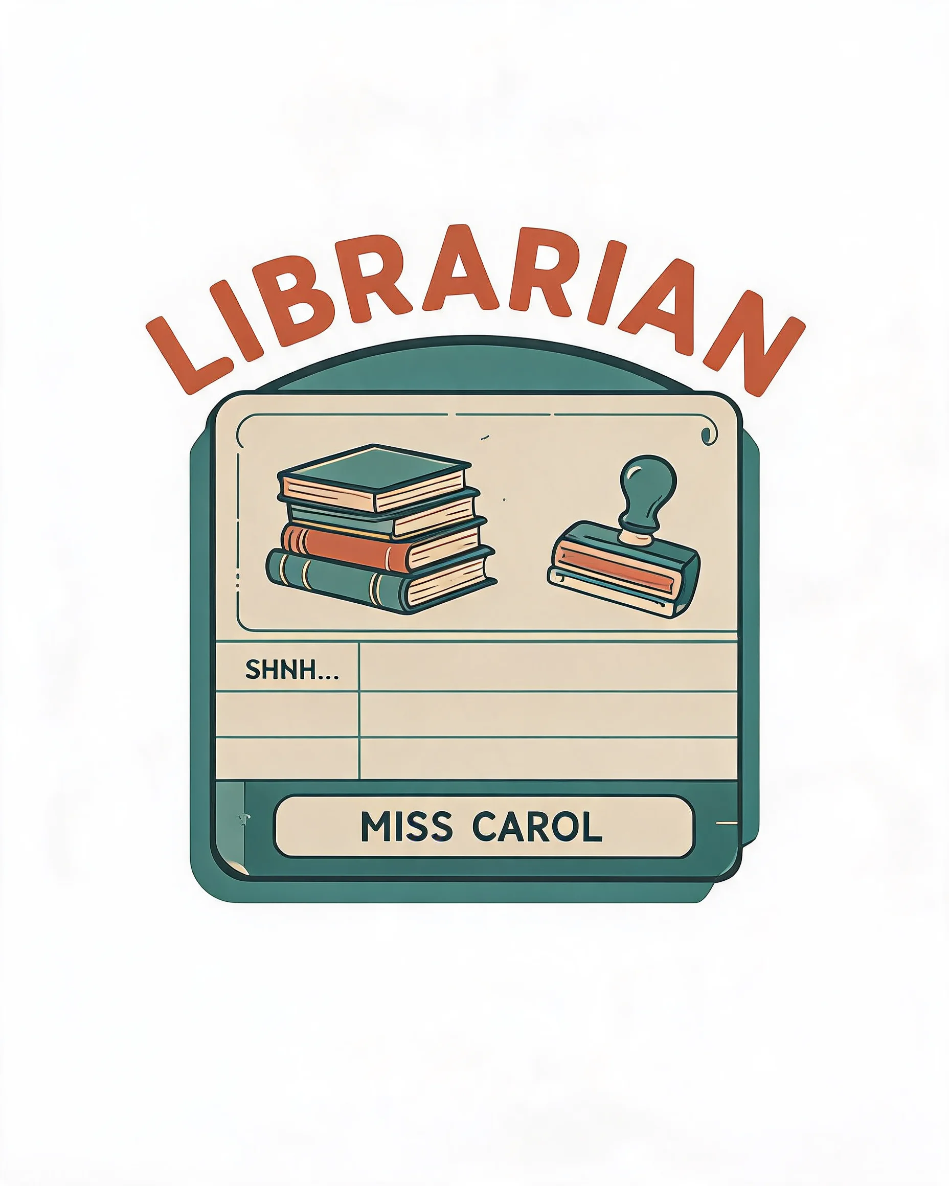 Librarian Shhh Personalized Name Shirt