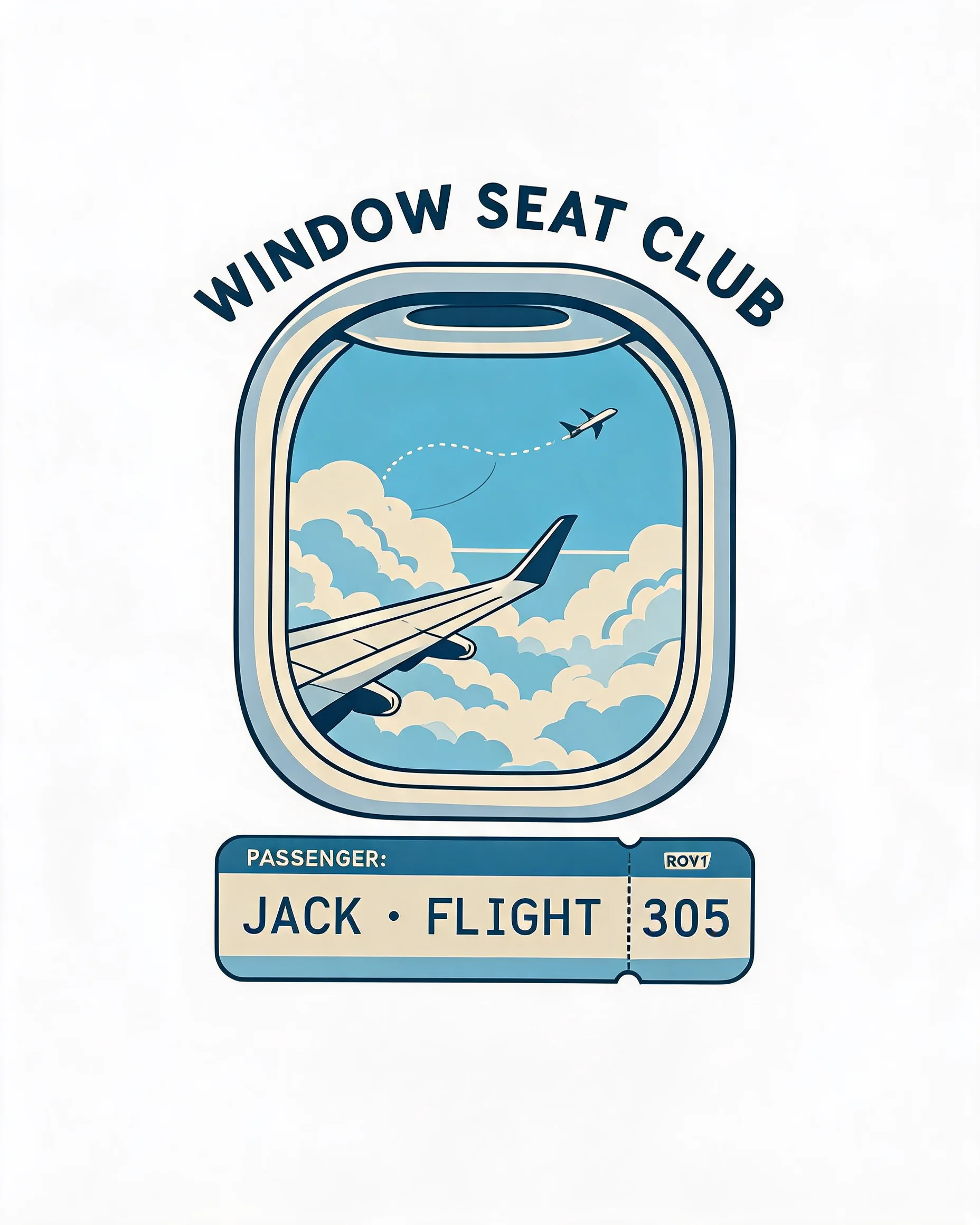 Window Seat Club Personalized Travel Shirt
