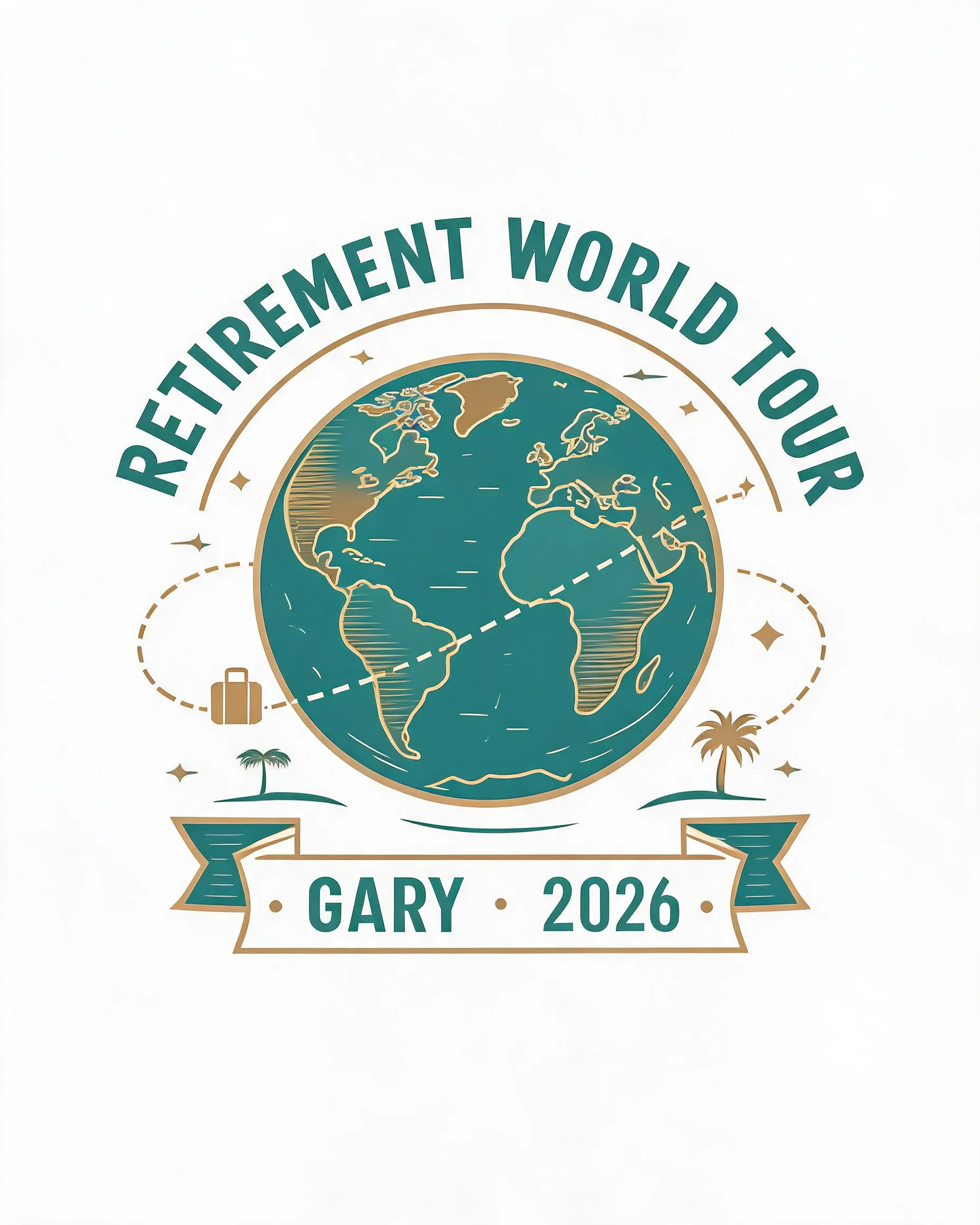 Retirement World Tour Personalized Travel Shirt