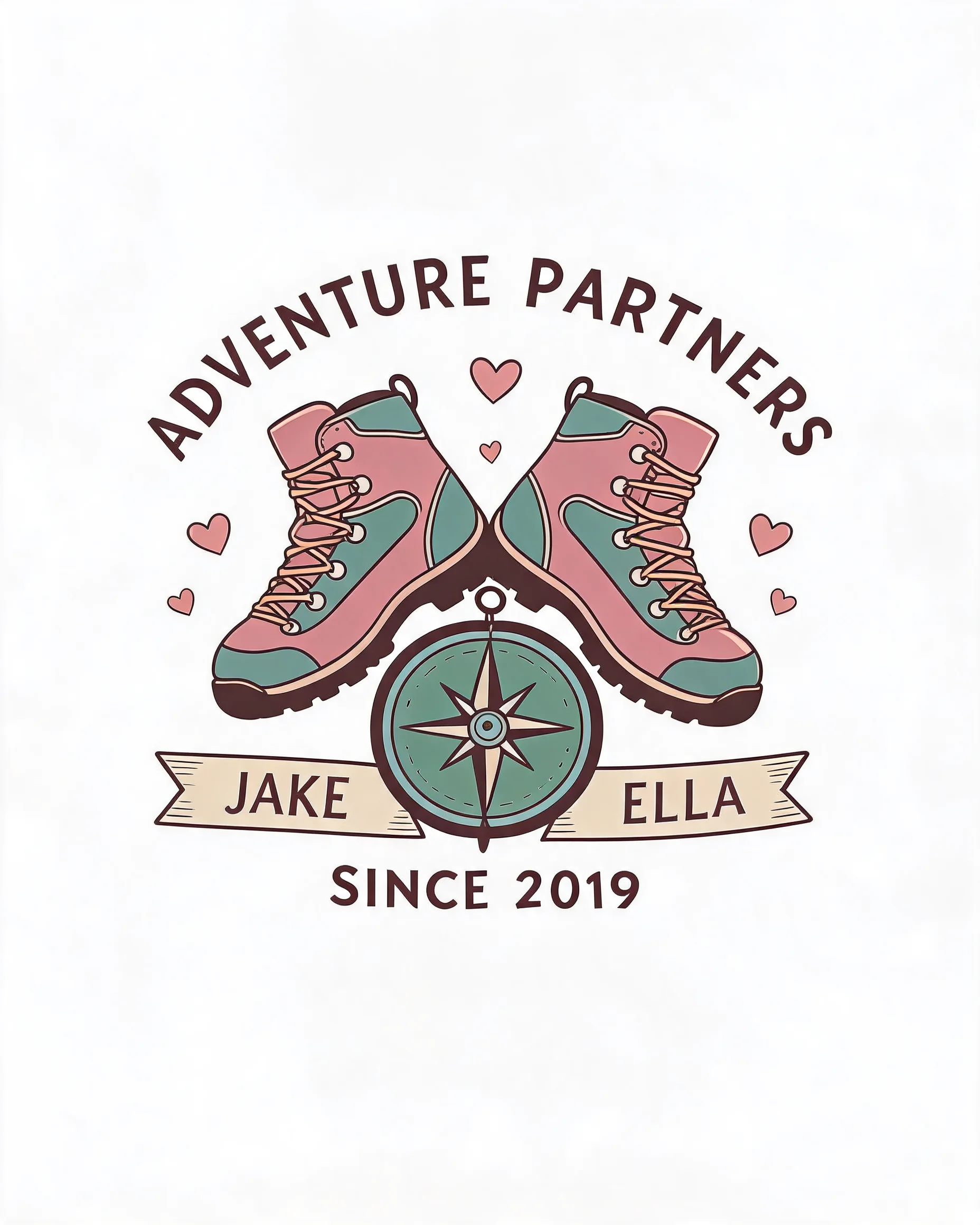 Adventure Partners Couples Personalized Travel Shirt