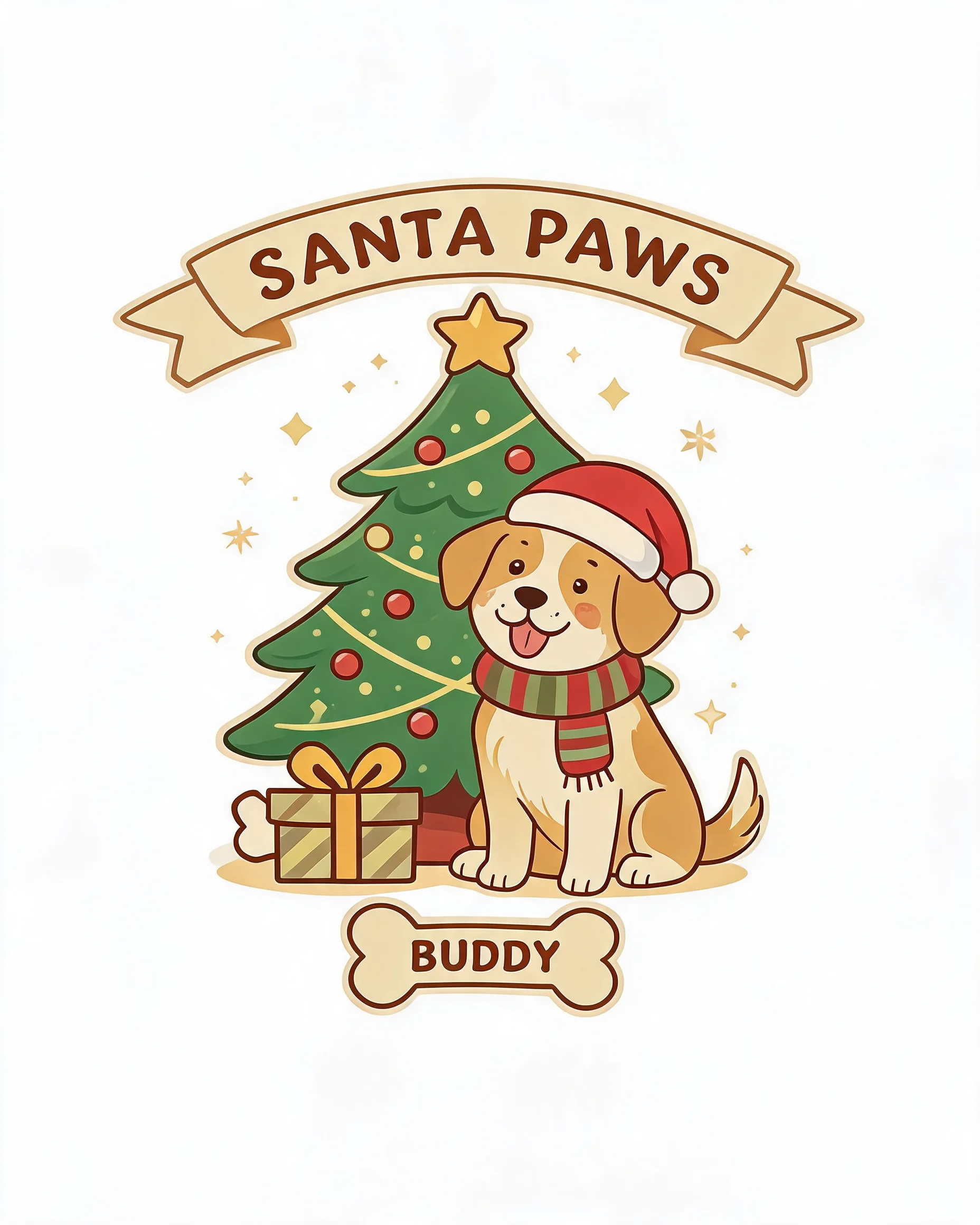Santa Paws Dog Christmas Personalized Shirt