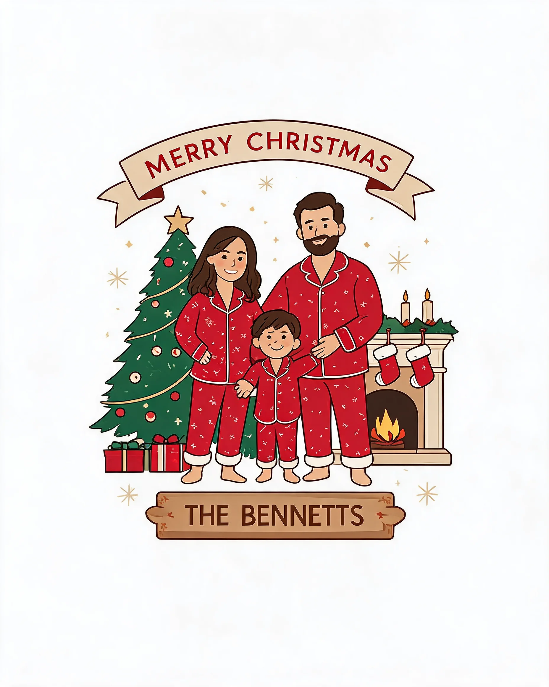 Matching Family Christmas Crew Personalized Shirt