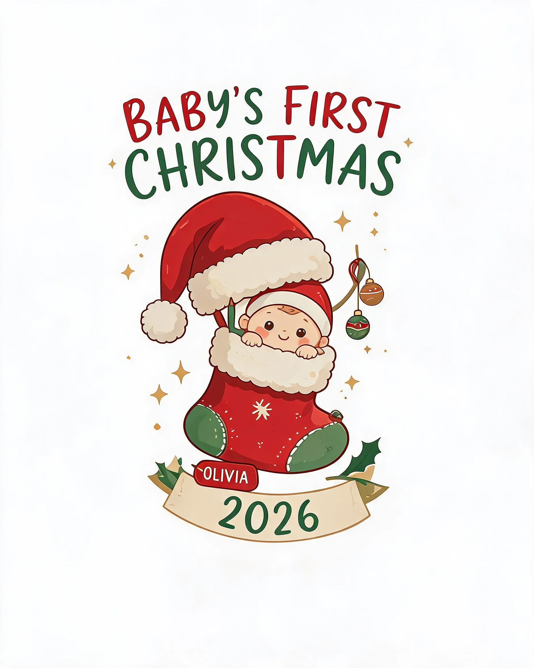Baby's First Christmas Personalized Shirt
