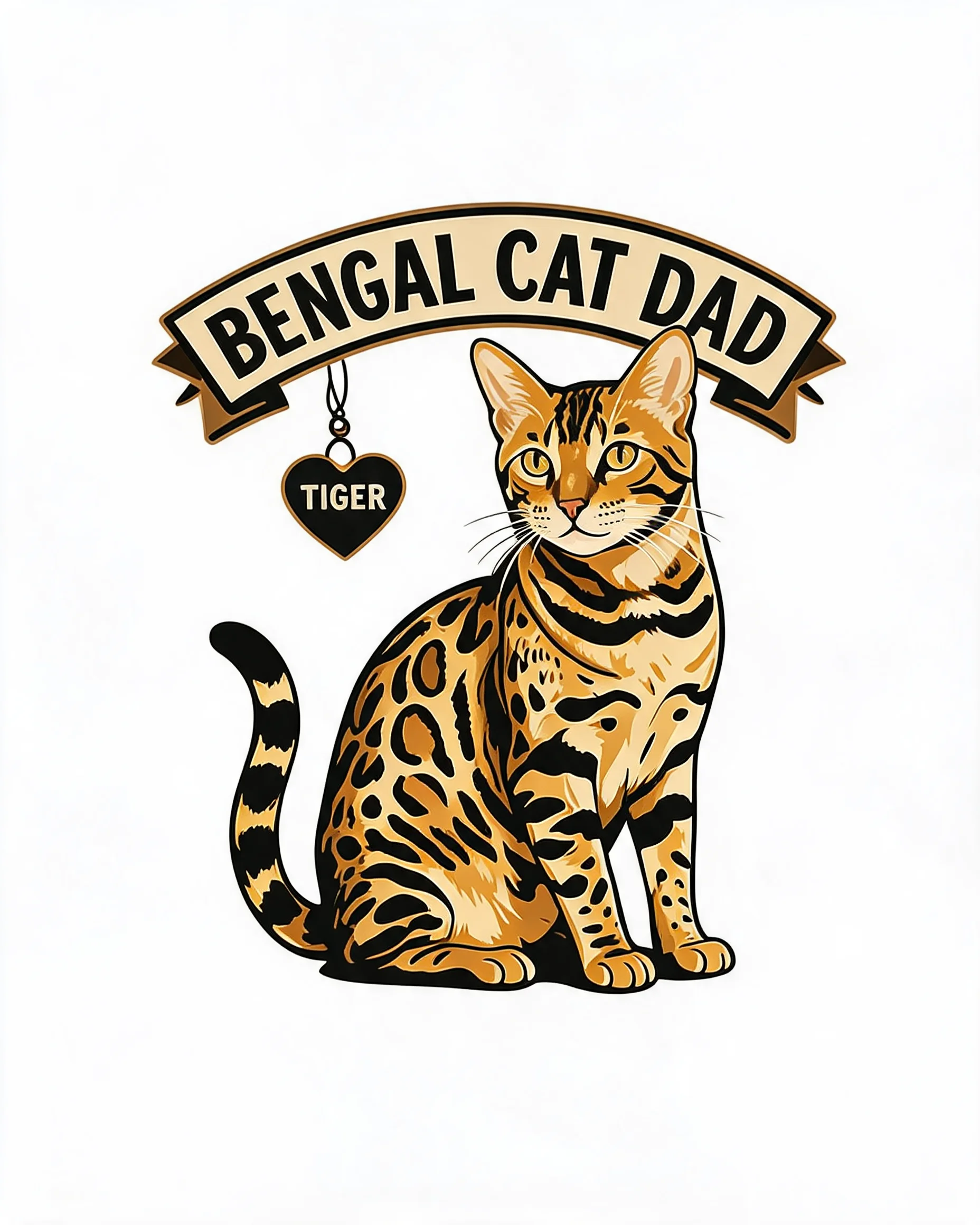 Bengal Cat Dad Personalized Cat Shirt
