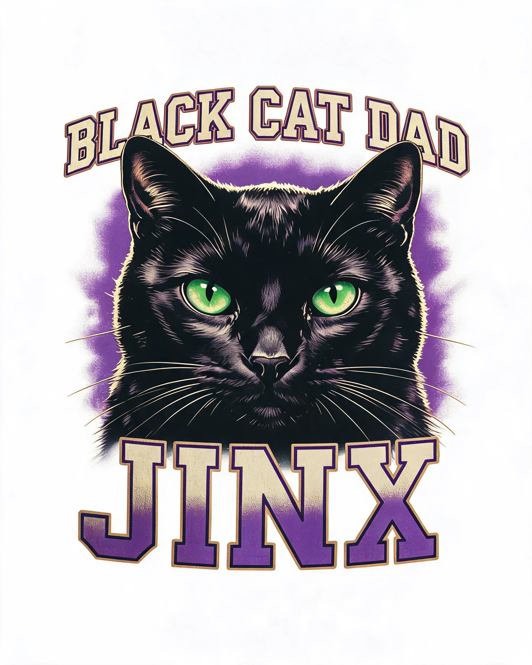 Bootleg Black Cat Dad 90s Rap Tee Personalized Shirt
