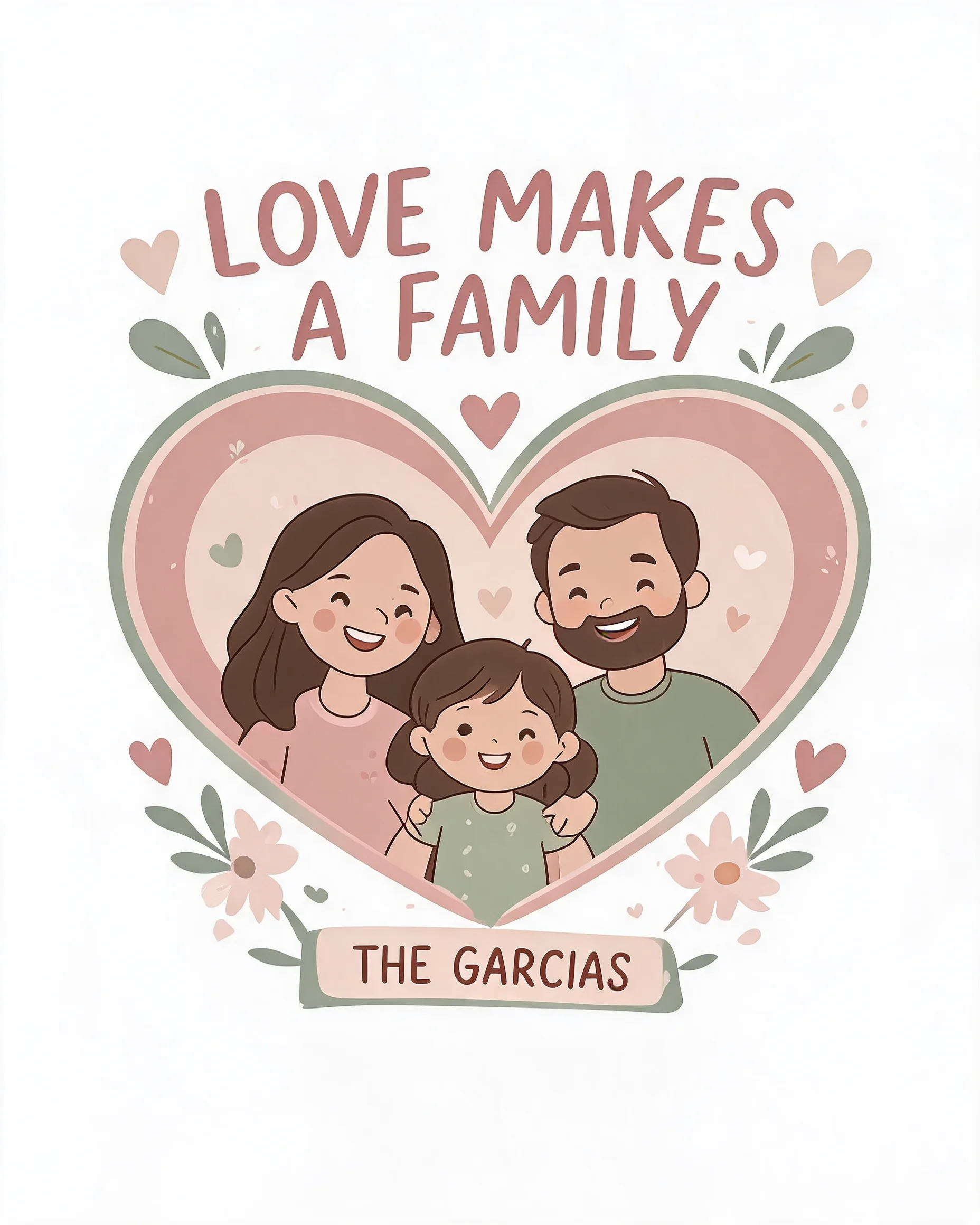 Love Makes A Family Personalized Shirt