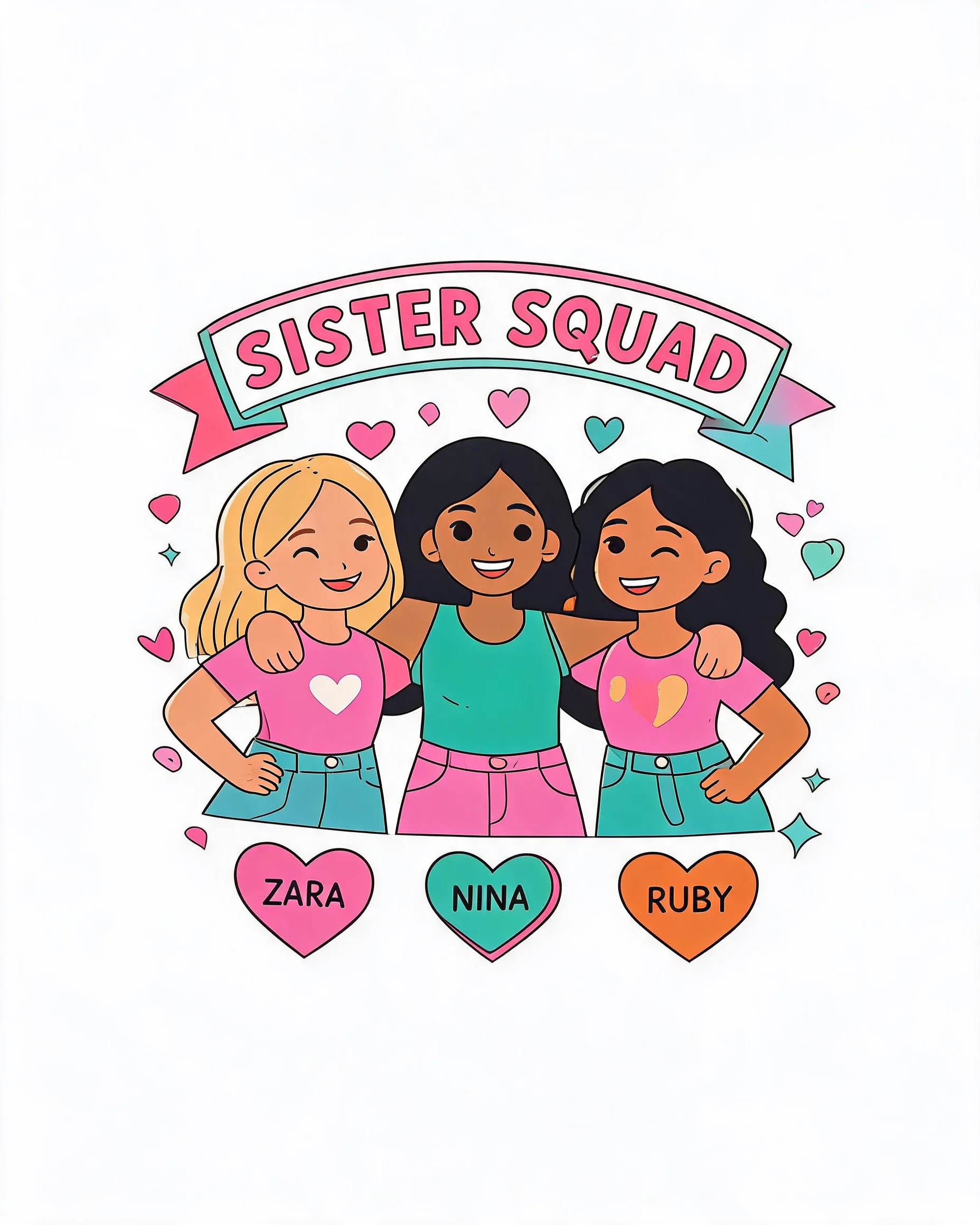 Sister Squad Personalized Matching Shirt