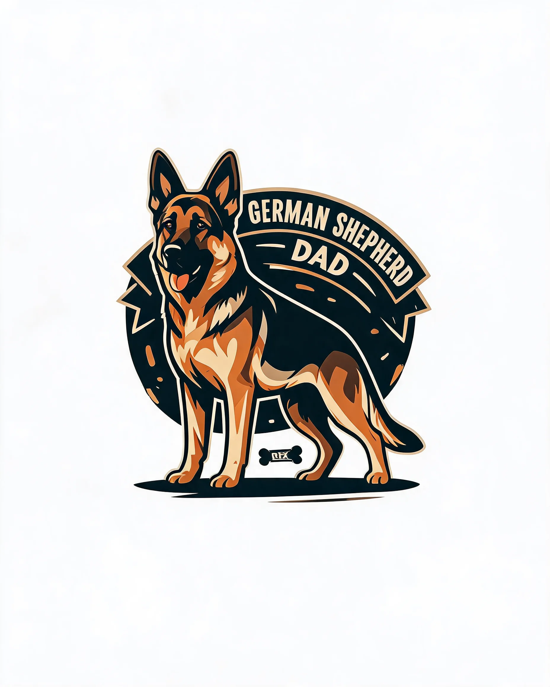 German Shepherd Dad Personalized Dog Shirt