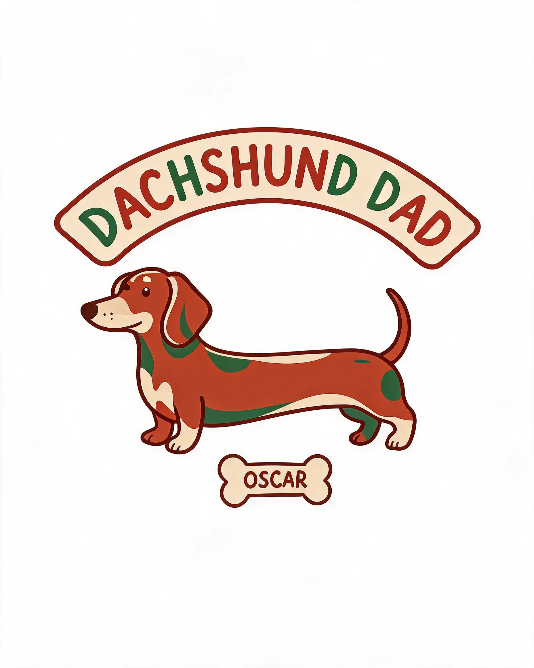 Dachshund Dad Personalized Dog Shirt
