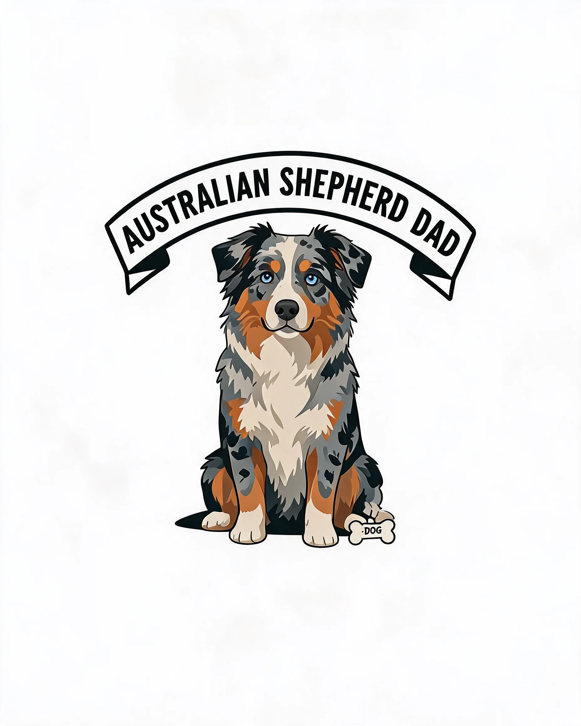 Australian Shepherd Dad Personalized Dog Shirt