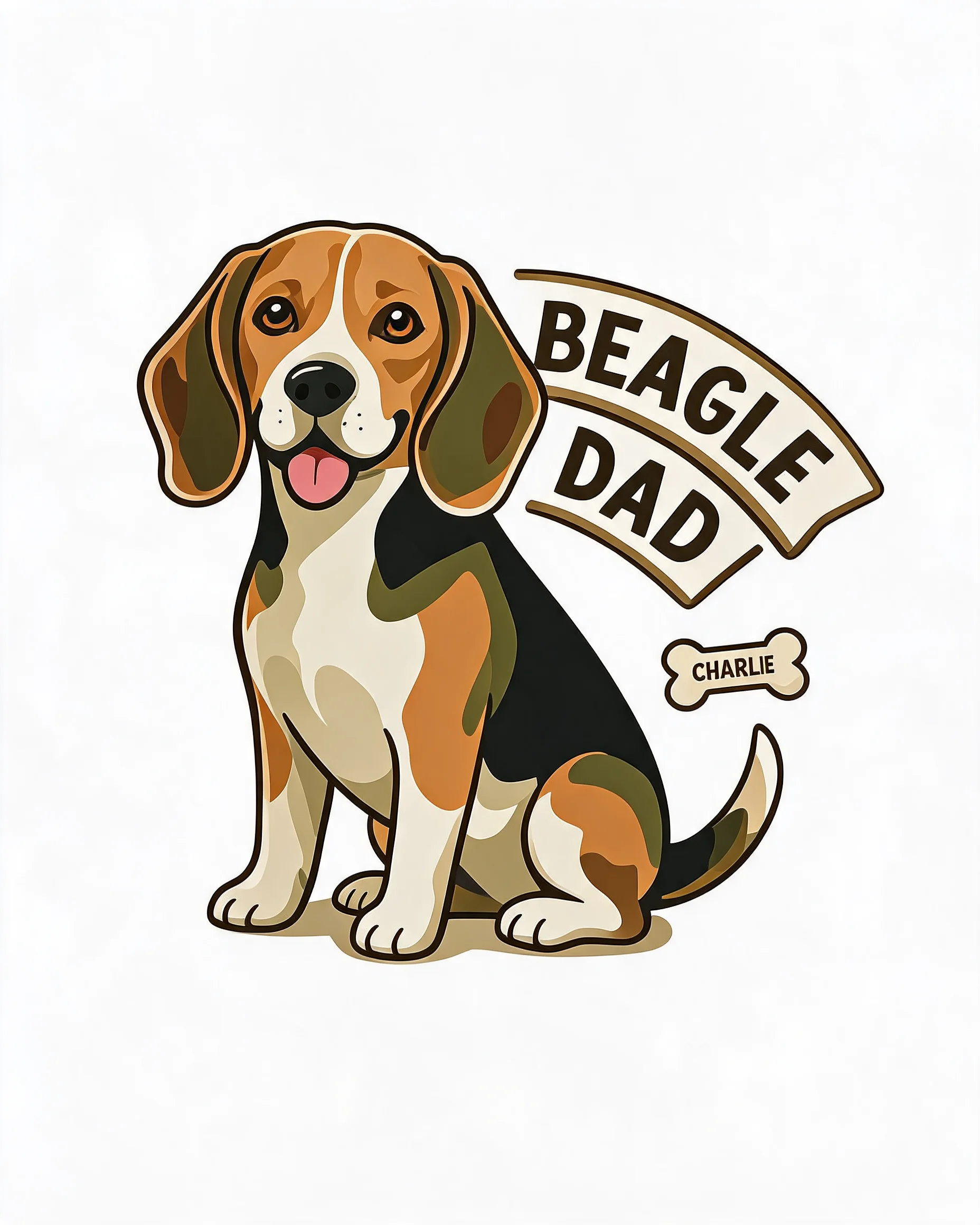 Beagle Dad Personalized Dog Shirt