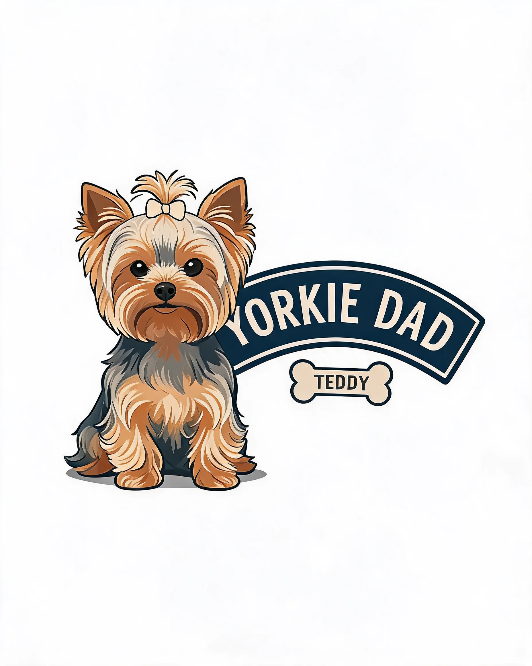 Yorkie Dad Personalized Dog Shirt