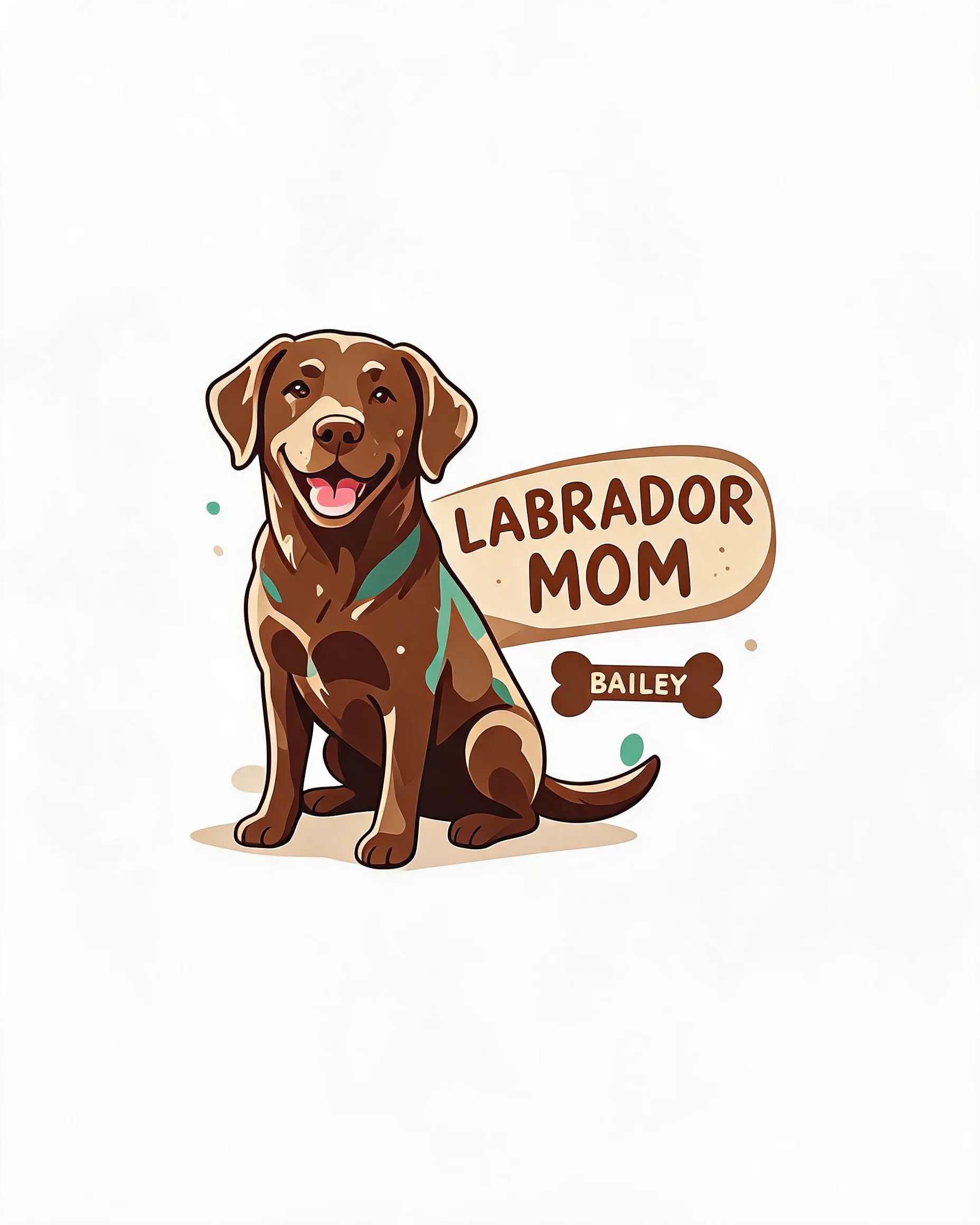 Labrador Mom Personalized Dog Shirt