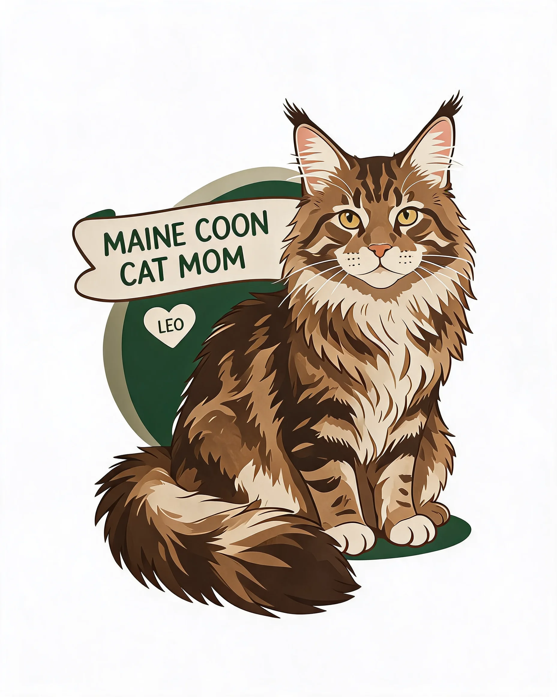 Maine Coon Cat Mom Personalized Cat Shirt