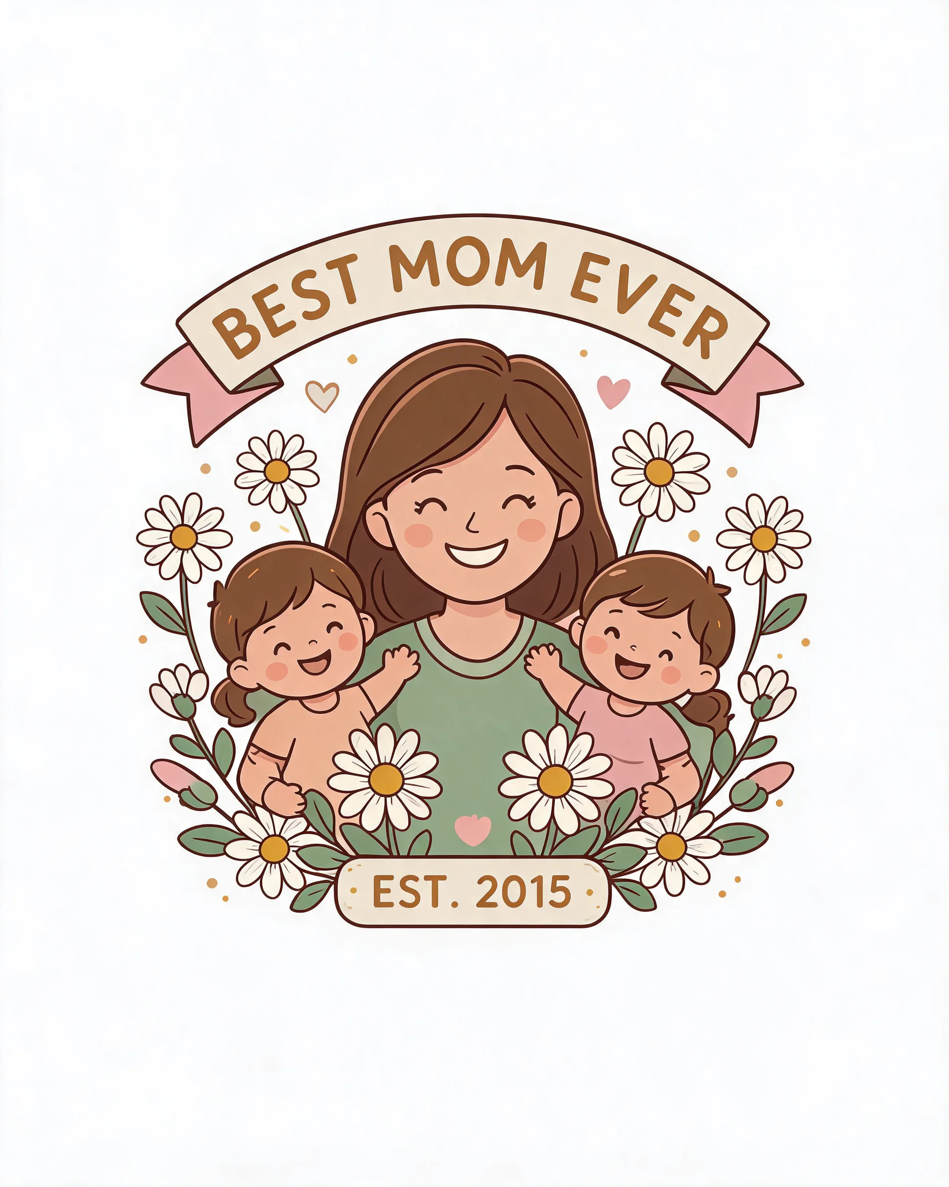 Best Mom Ever Est Personalized Mother's Day Shirt
