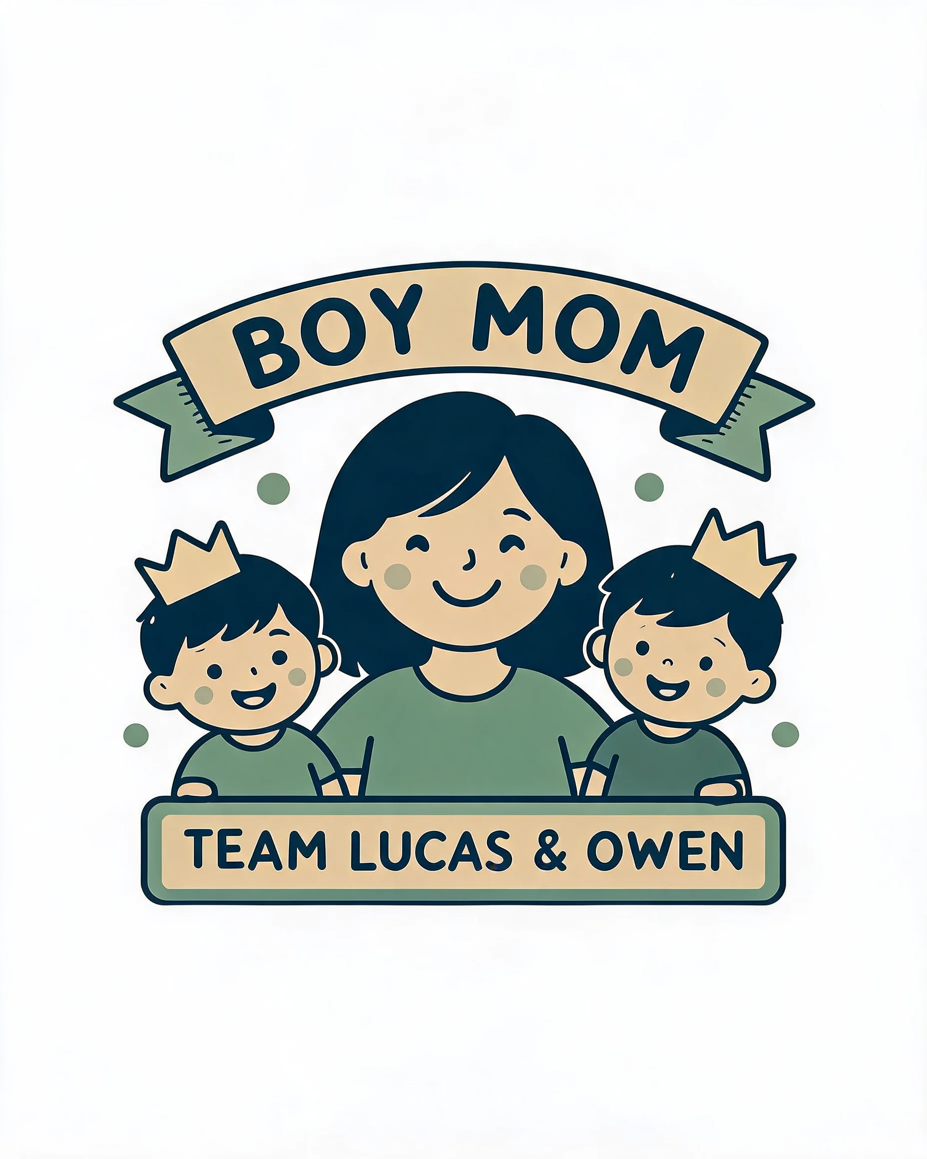 Boy Mom Crew Personalized Mother's Day Shirt