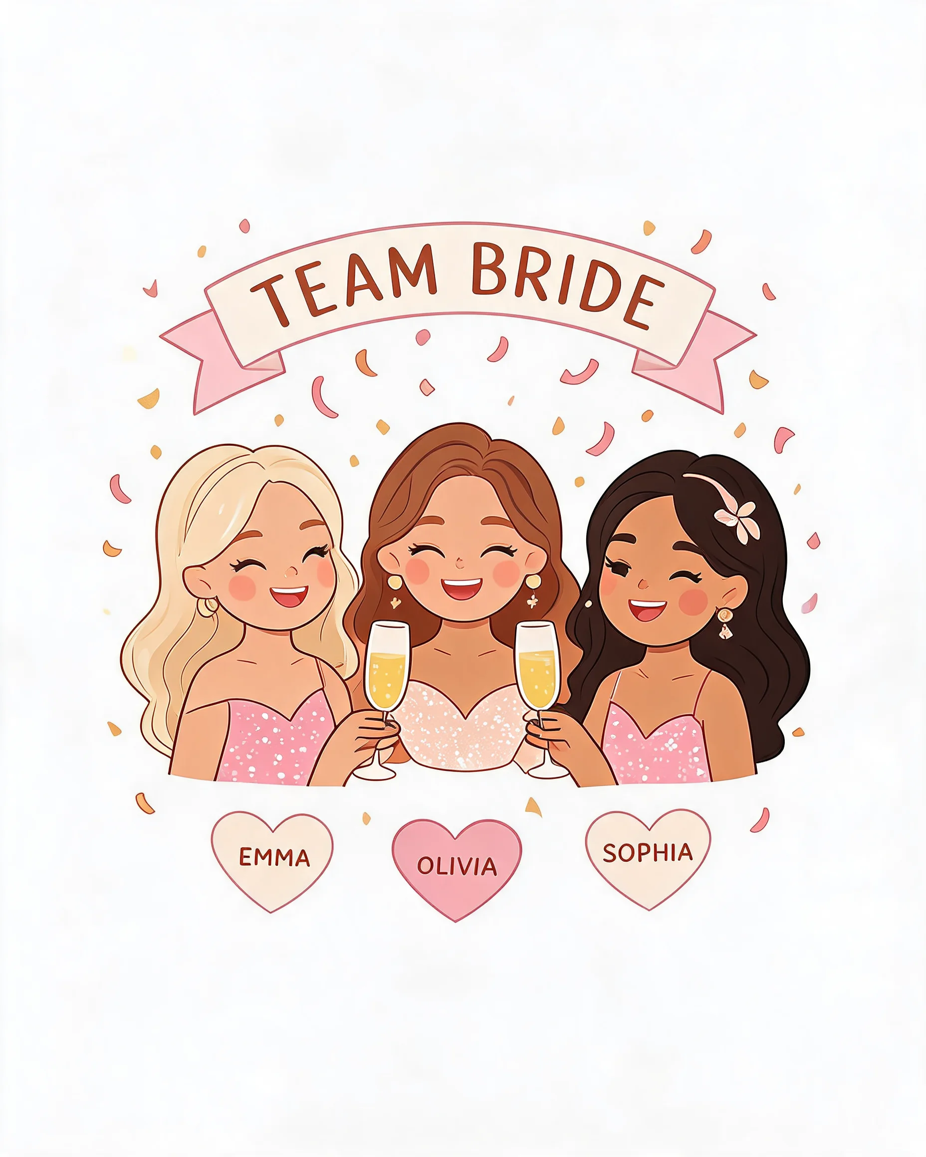 Team Bride Squad Personalized Bachelorette Shirt