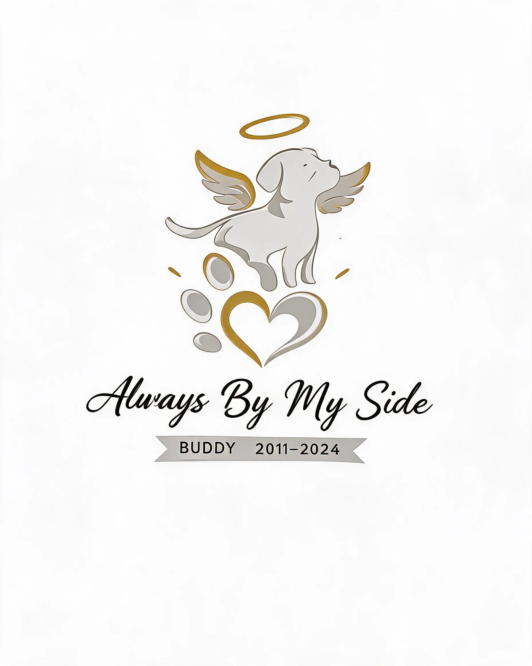 Always By My Side Dog Memorial Personalized Shirt
