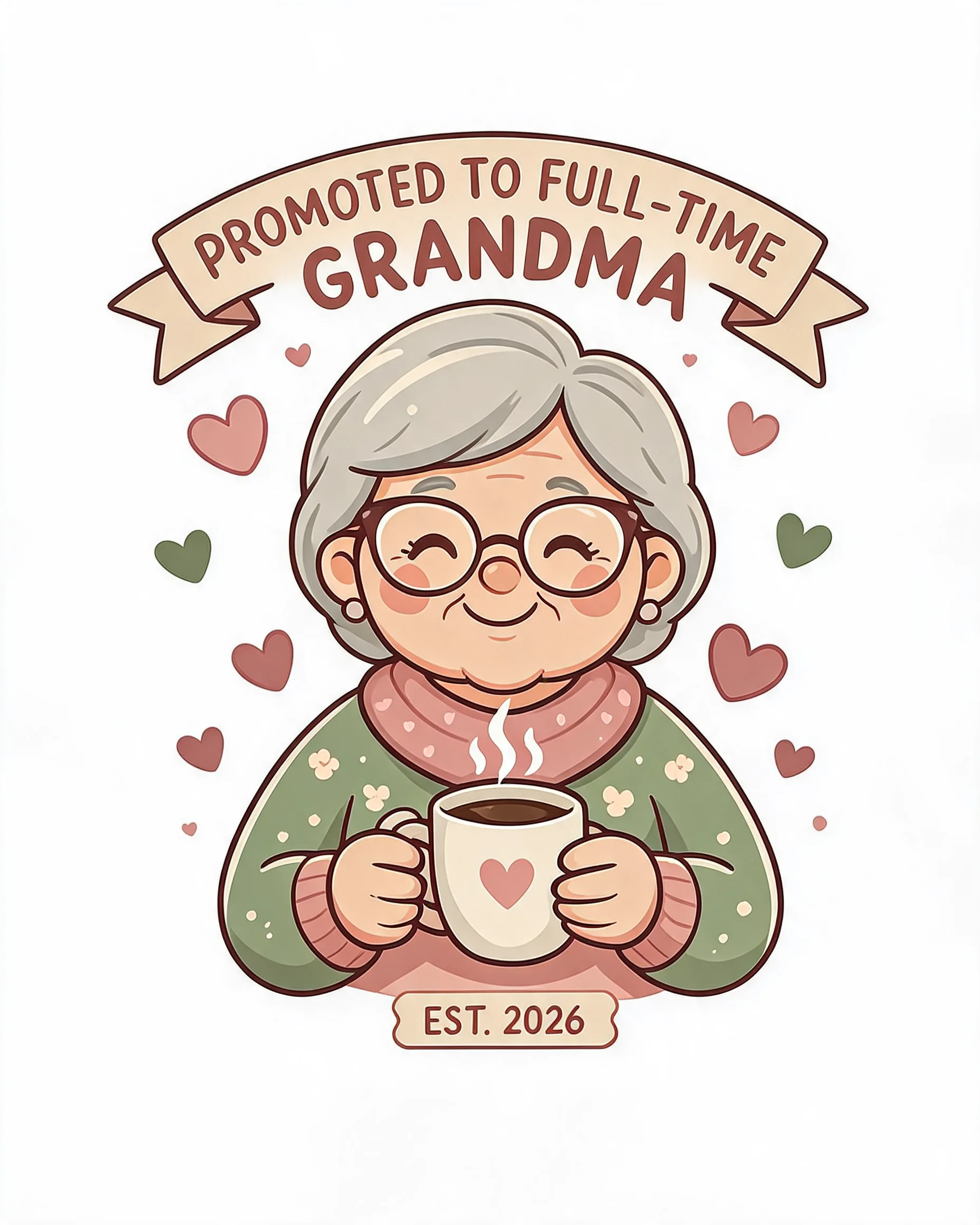 Promoted To Full-Time Grandma Personalized Shirt