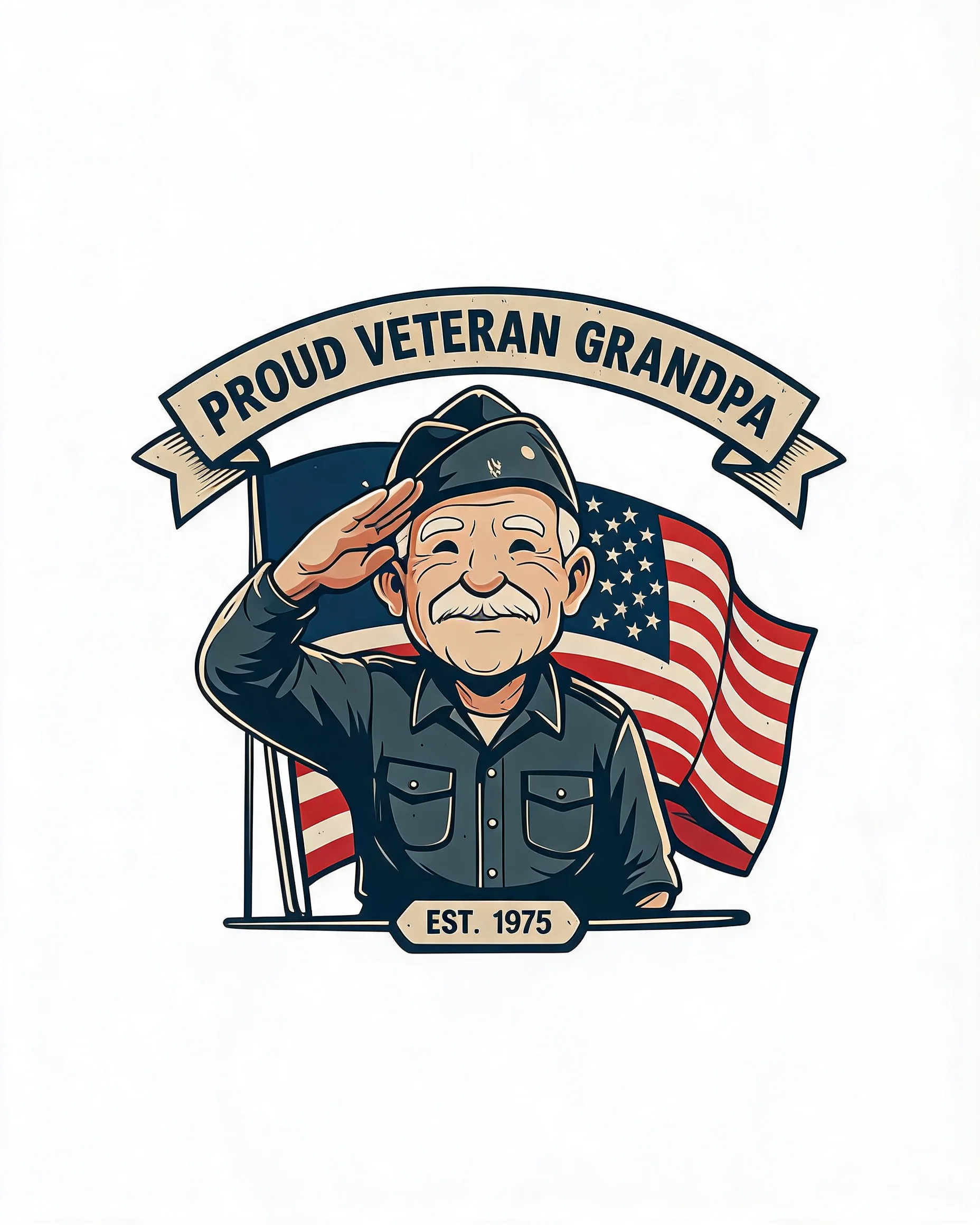 Proud Veteran Grandpa Personalized Shirt