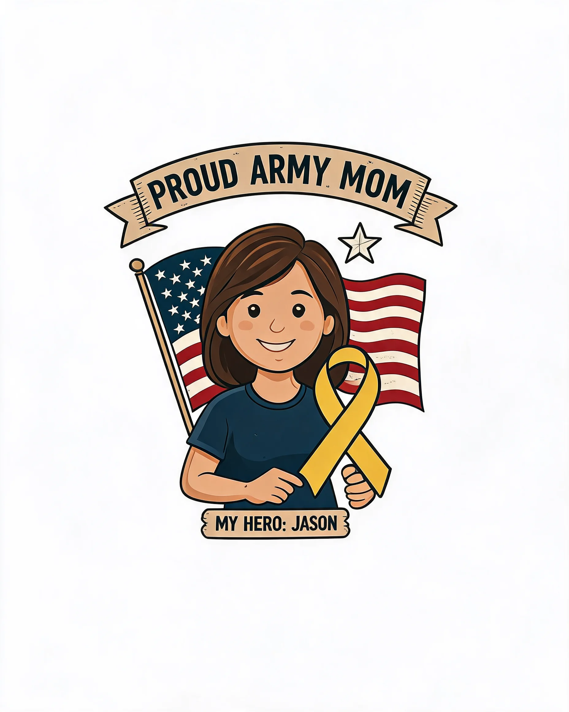 Proud Army Mom Personalized Shirt