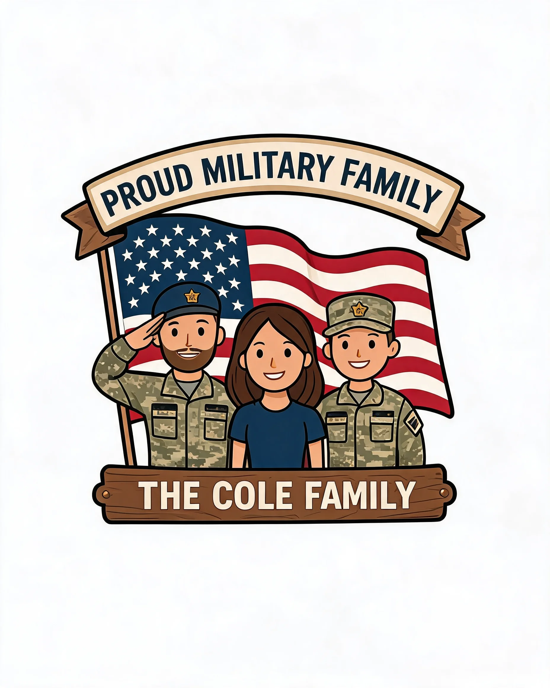 Proud Military Family Personalized Shirt